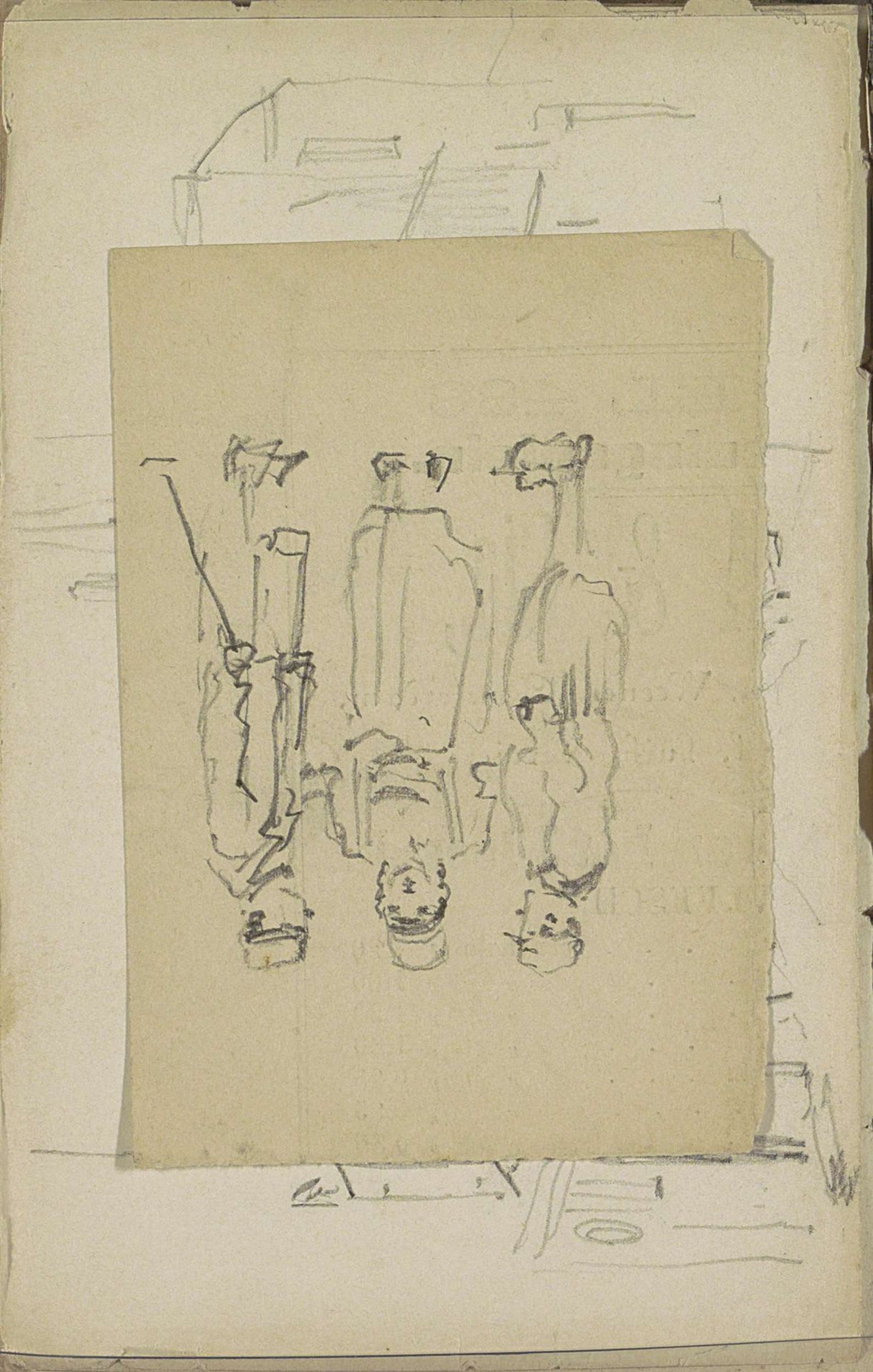 Drie staande figuren by Adrianus Eversen