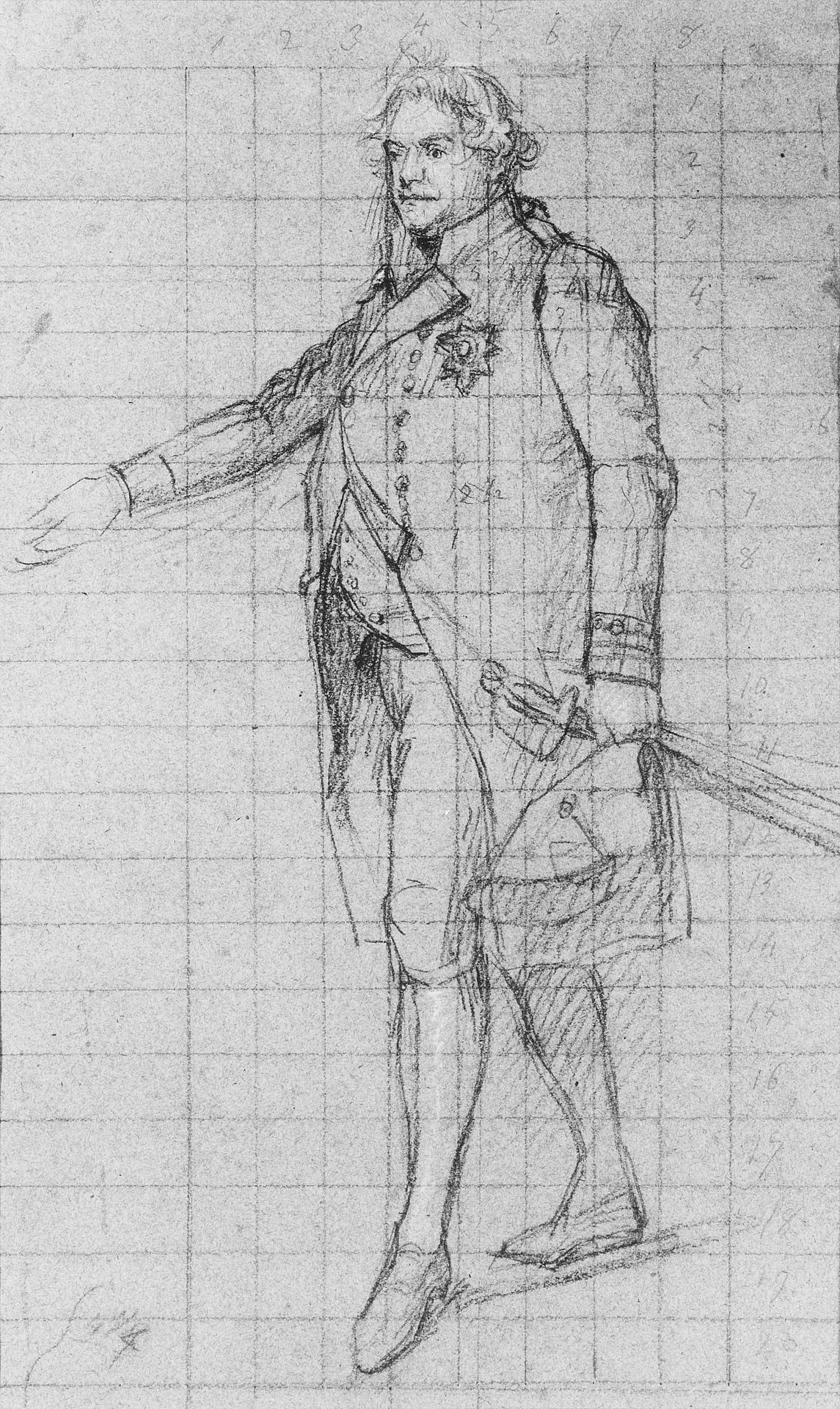 Study for "The Surrender of the Dutch Admiral De Winter to Admiral Duncan, October 11, 1797": Lord Admiral Duncan by John Singleton Copley