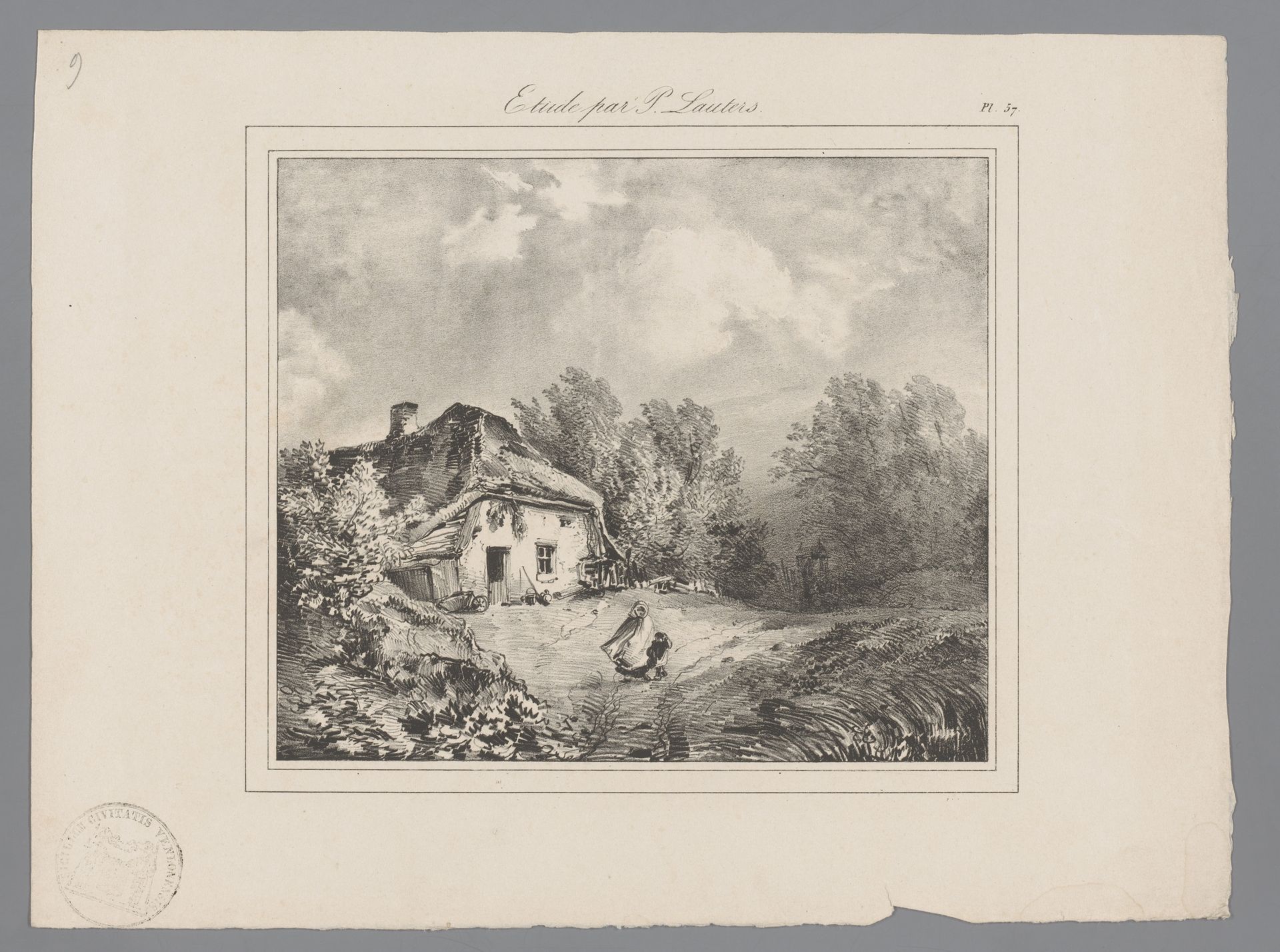 Landschap met boerderij by Paulus Lauters