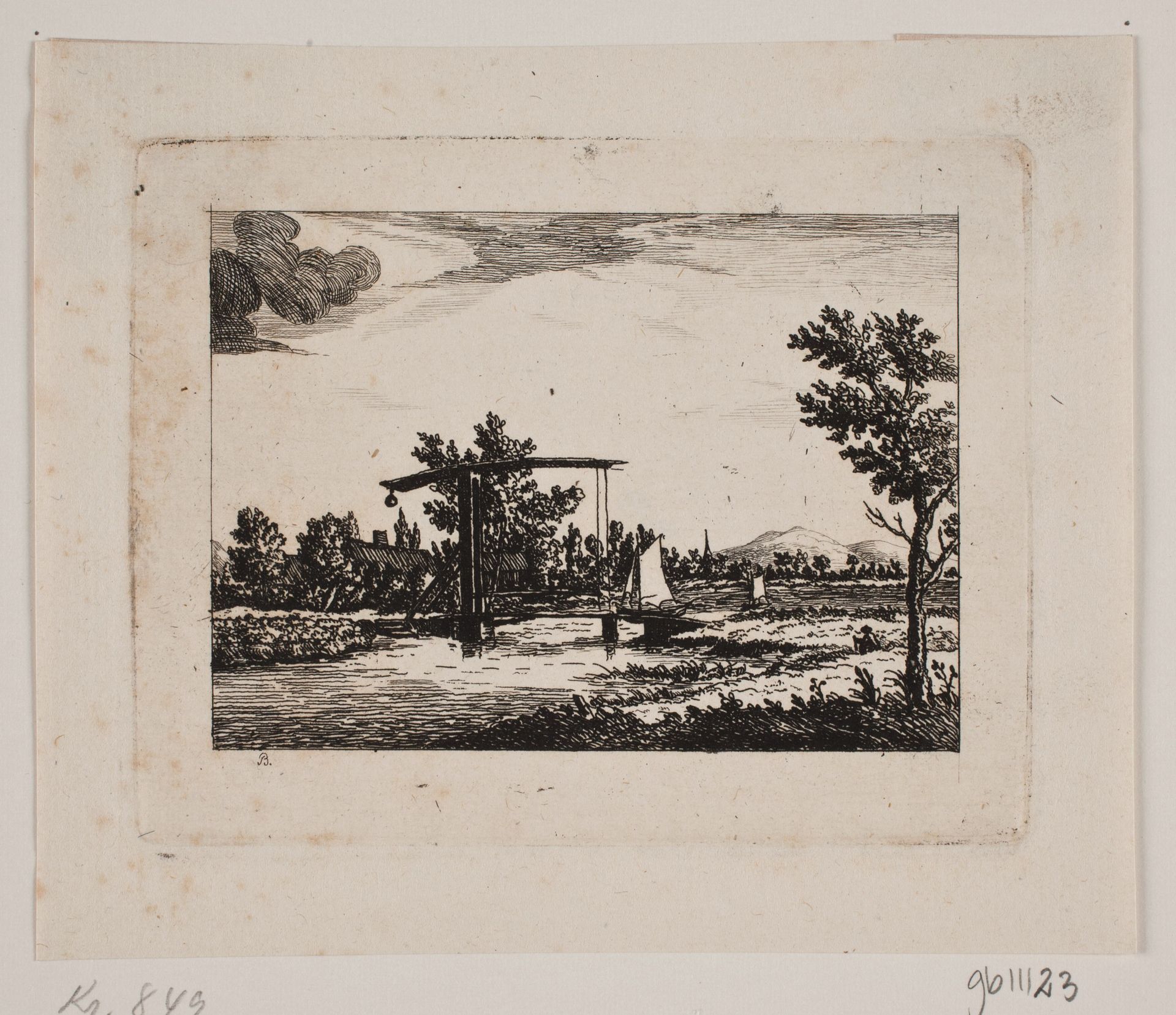 Landskab med vindebro by Johan Bülow