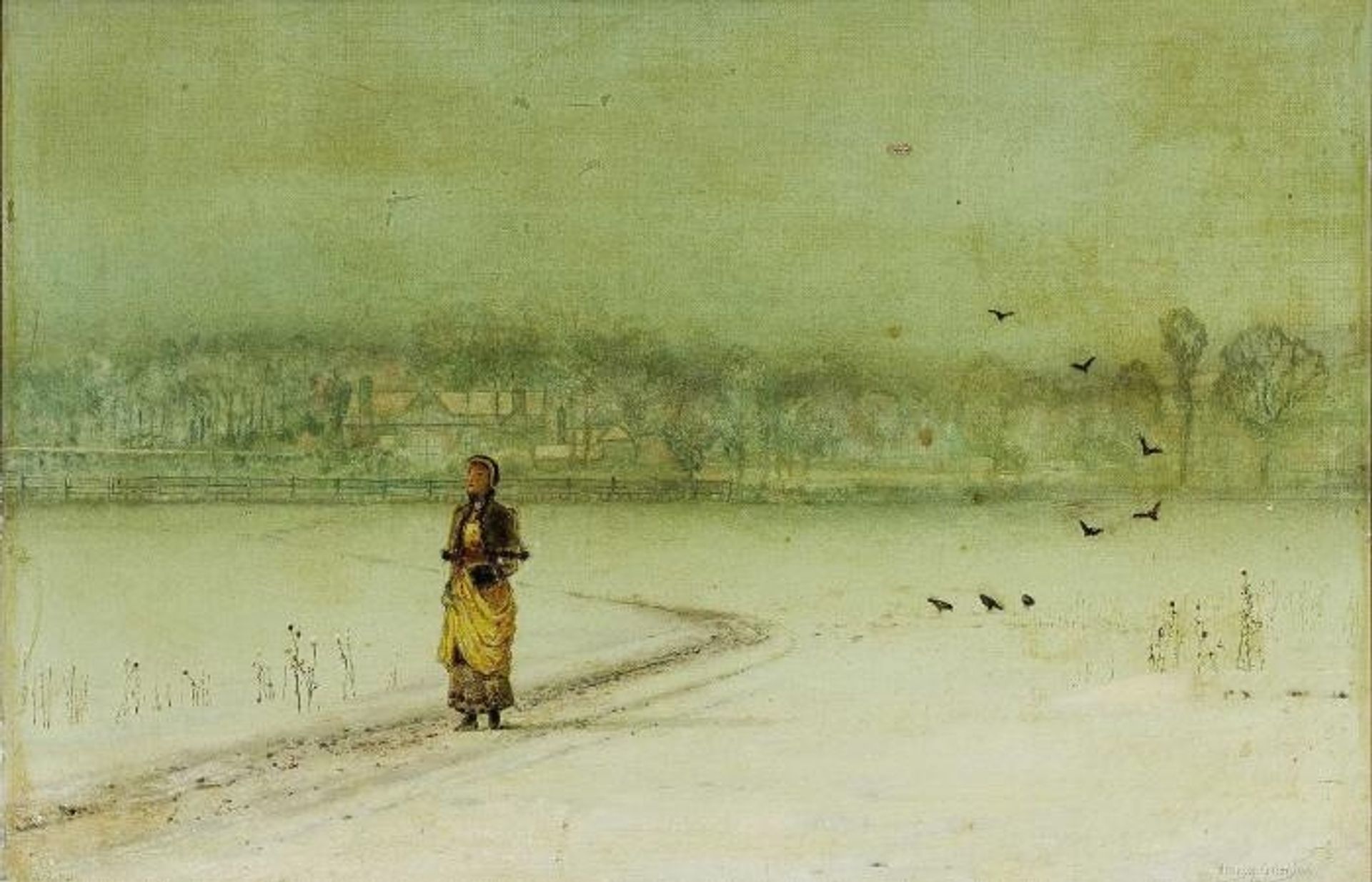 In the winter by John Atkinson Grimshaw