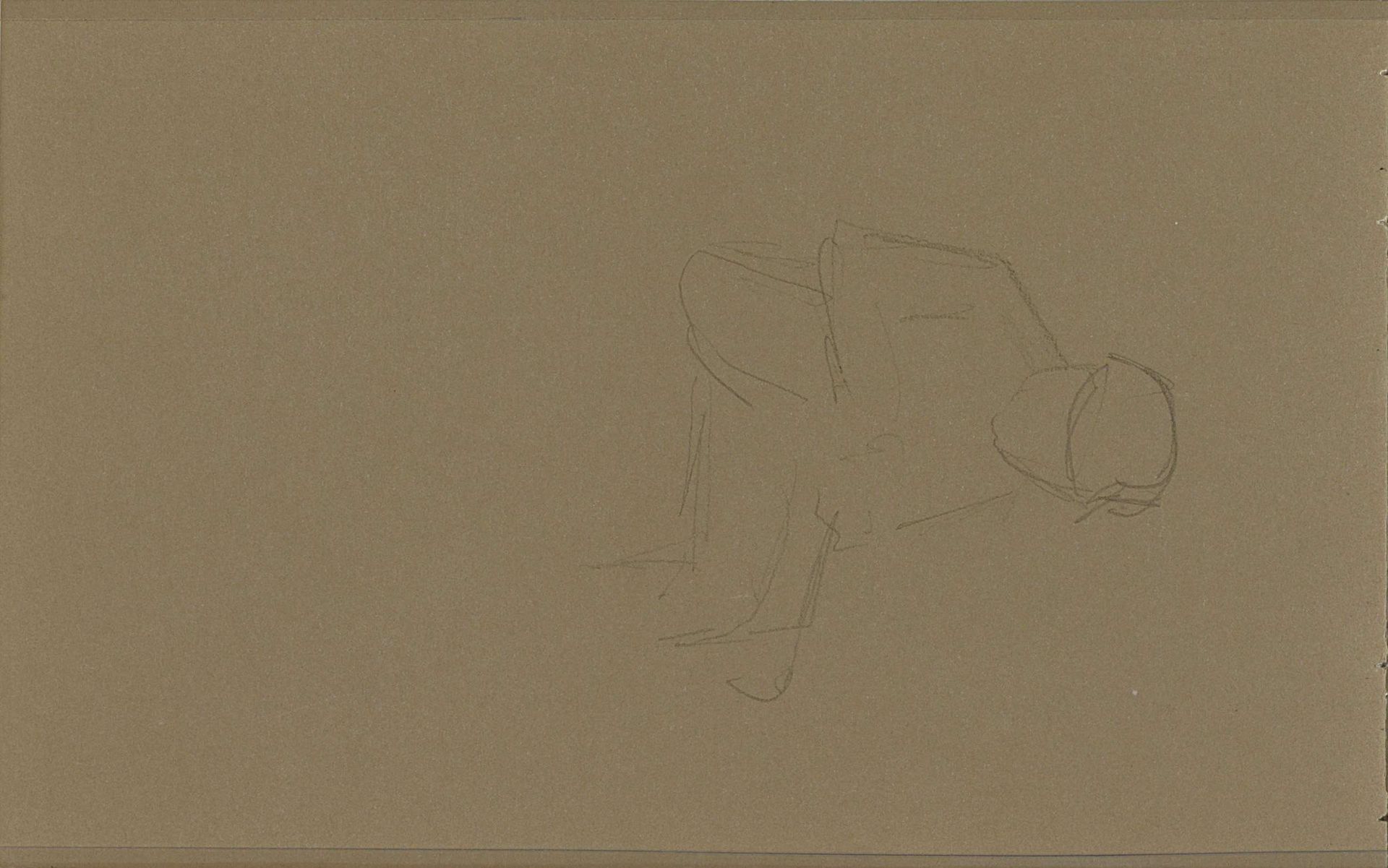 Zittende figuur met een pet by Jozef Israëls