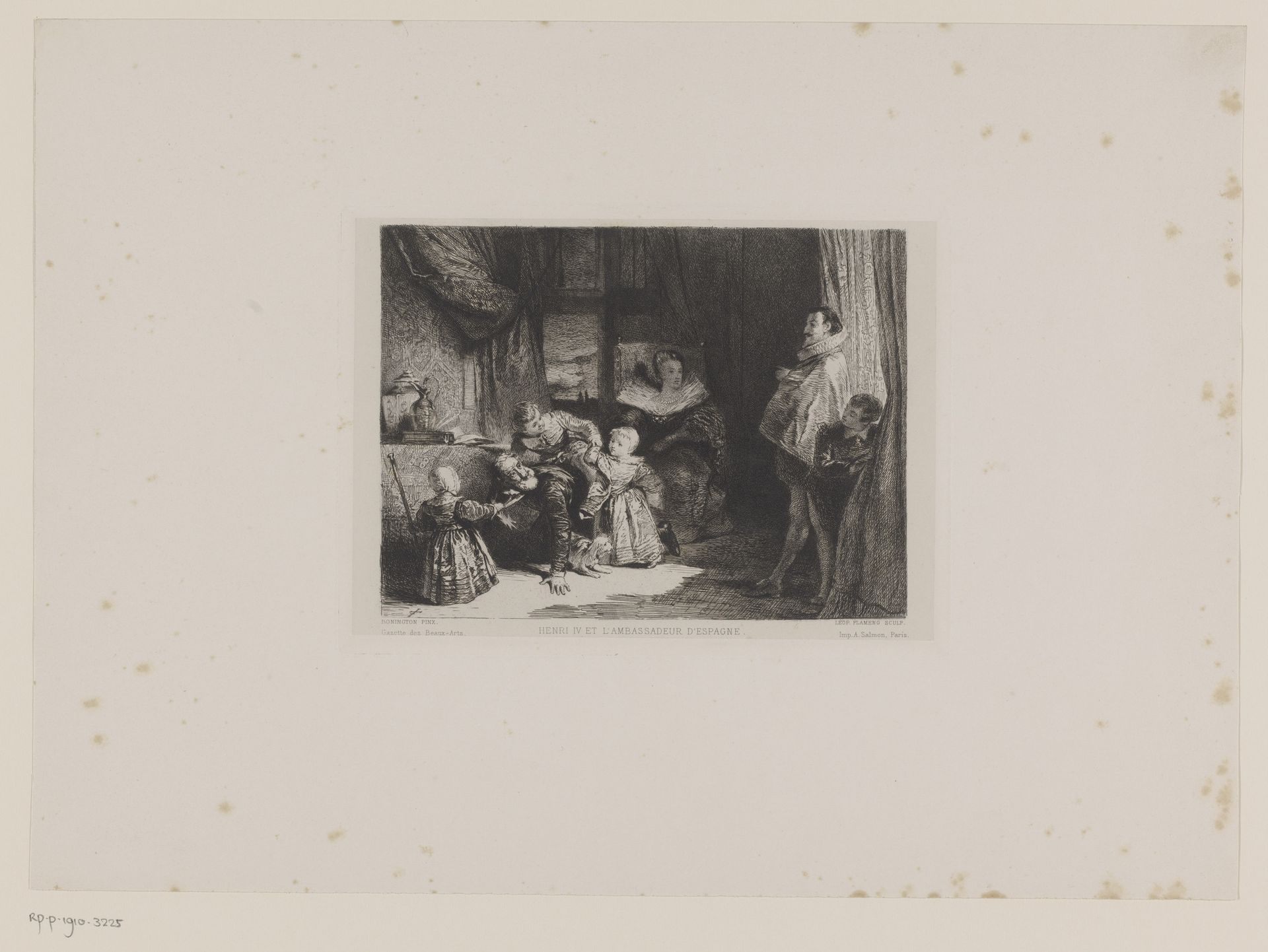 Hendrik IV en de ambassadeur van Spanje by Léopold Flameng