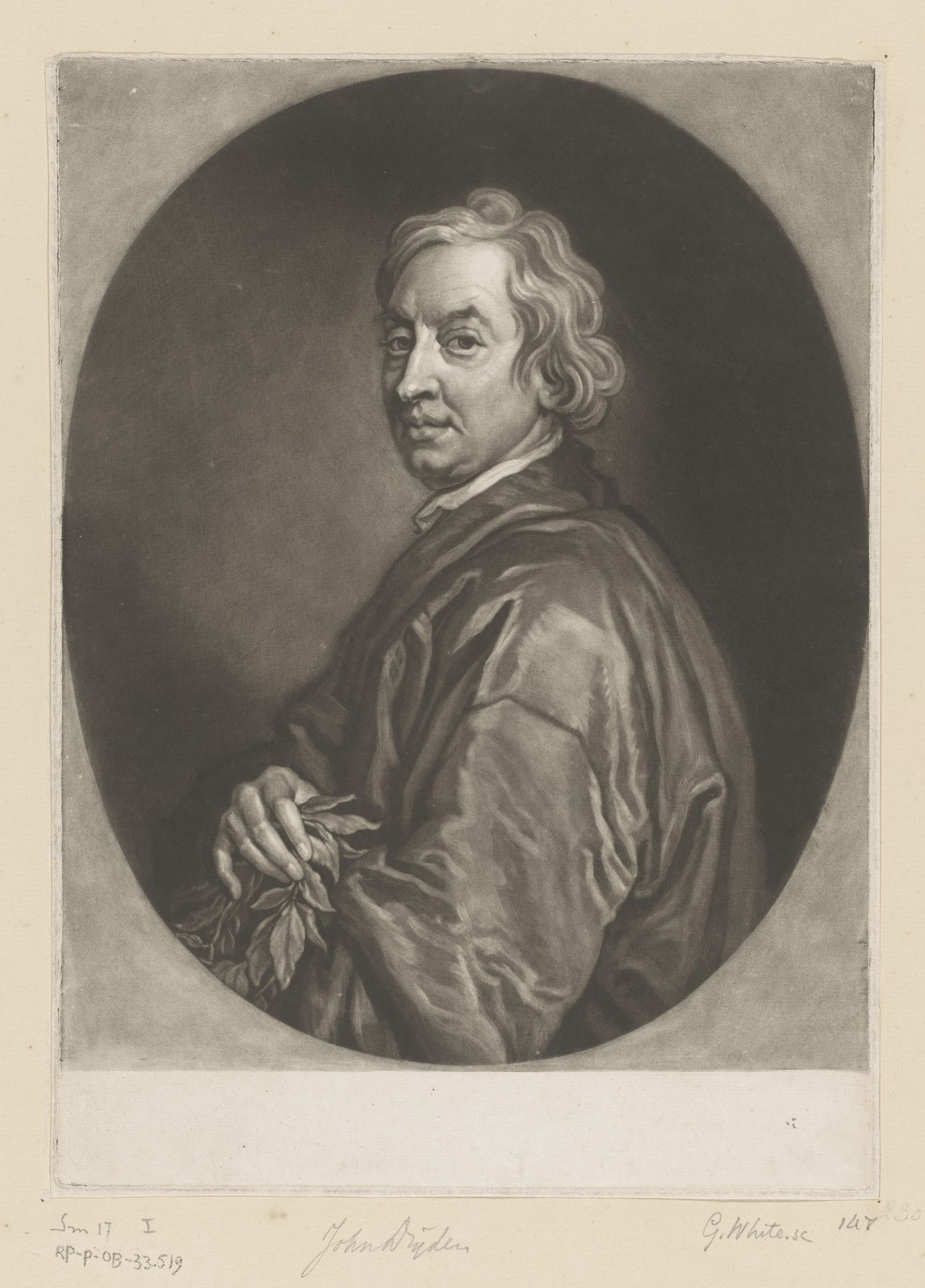 Portret van John Dryden by George White
