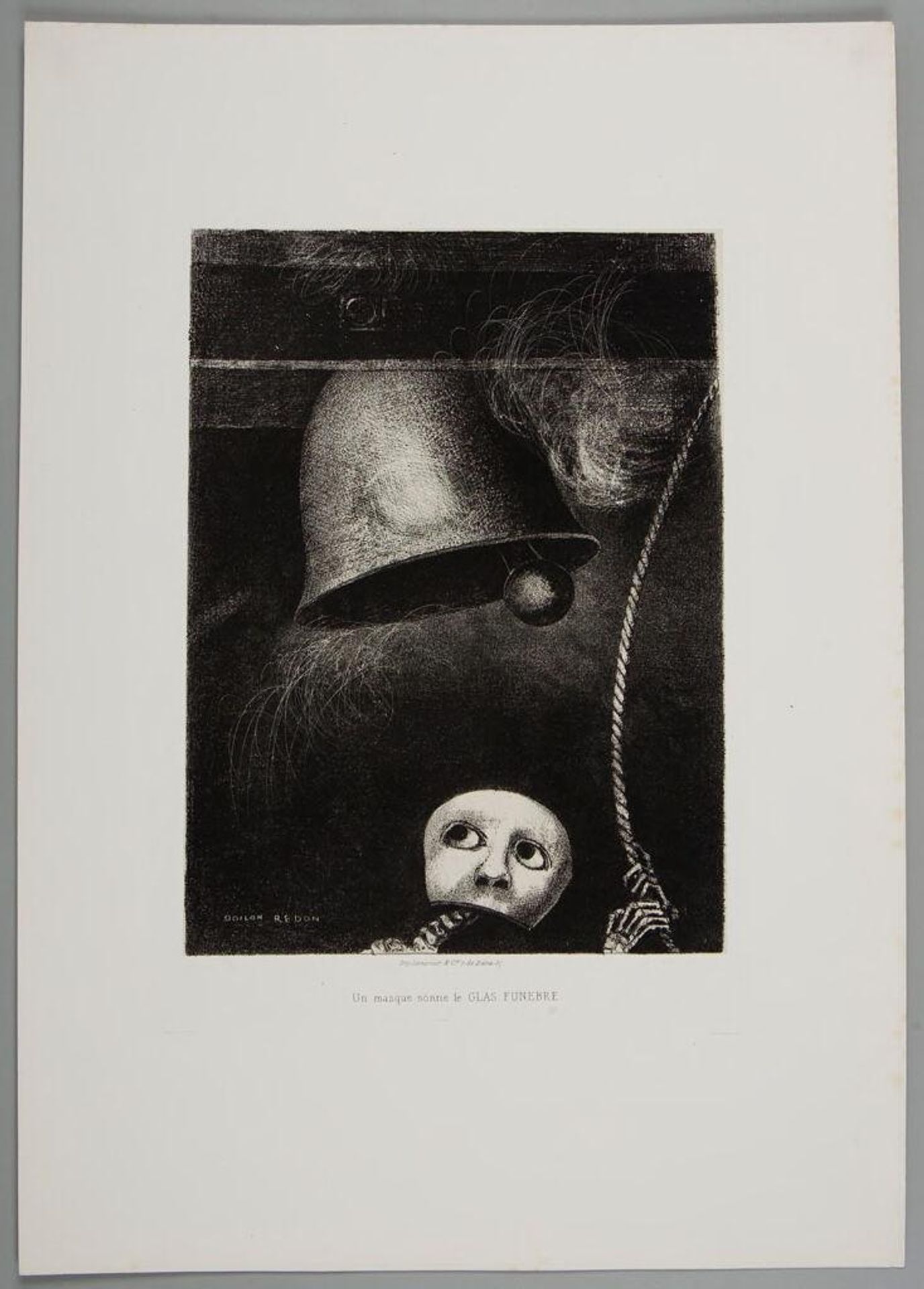A Mask Sounding the Death Knell by Odilon Redon