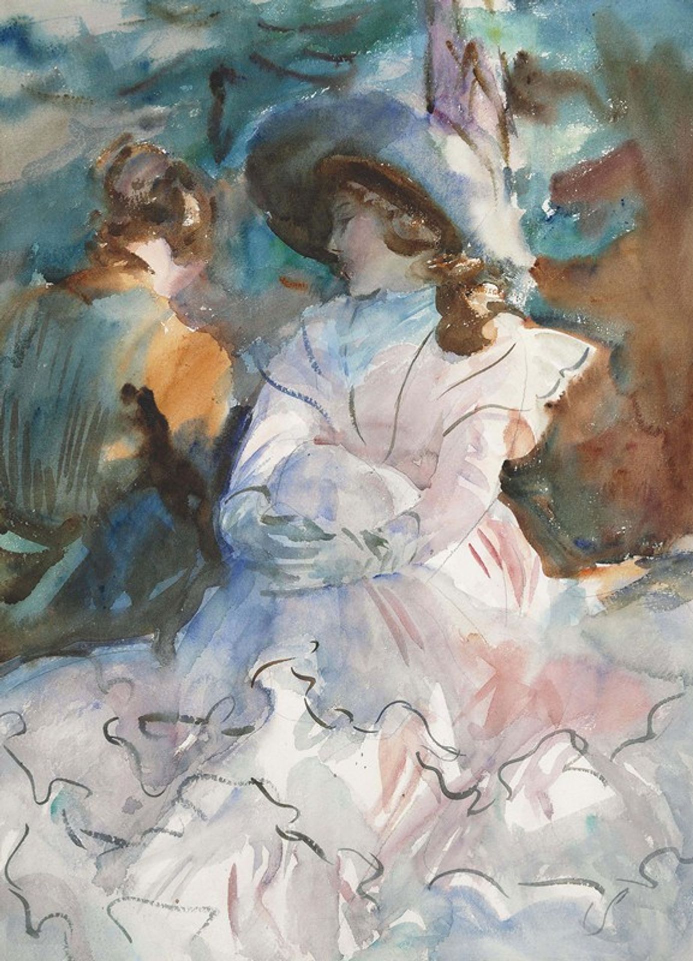 Ladies in the Shade Abriès by John Singer Sargent