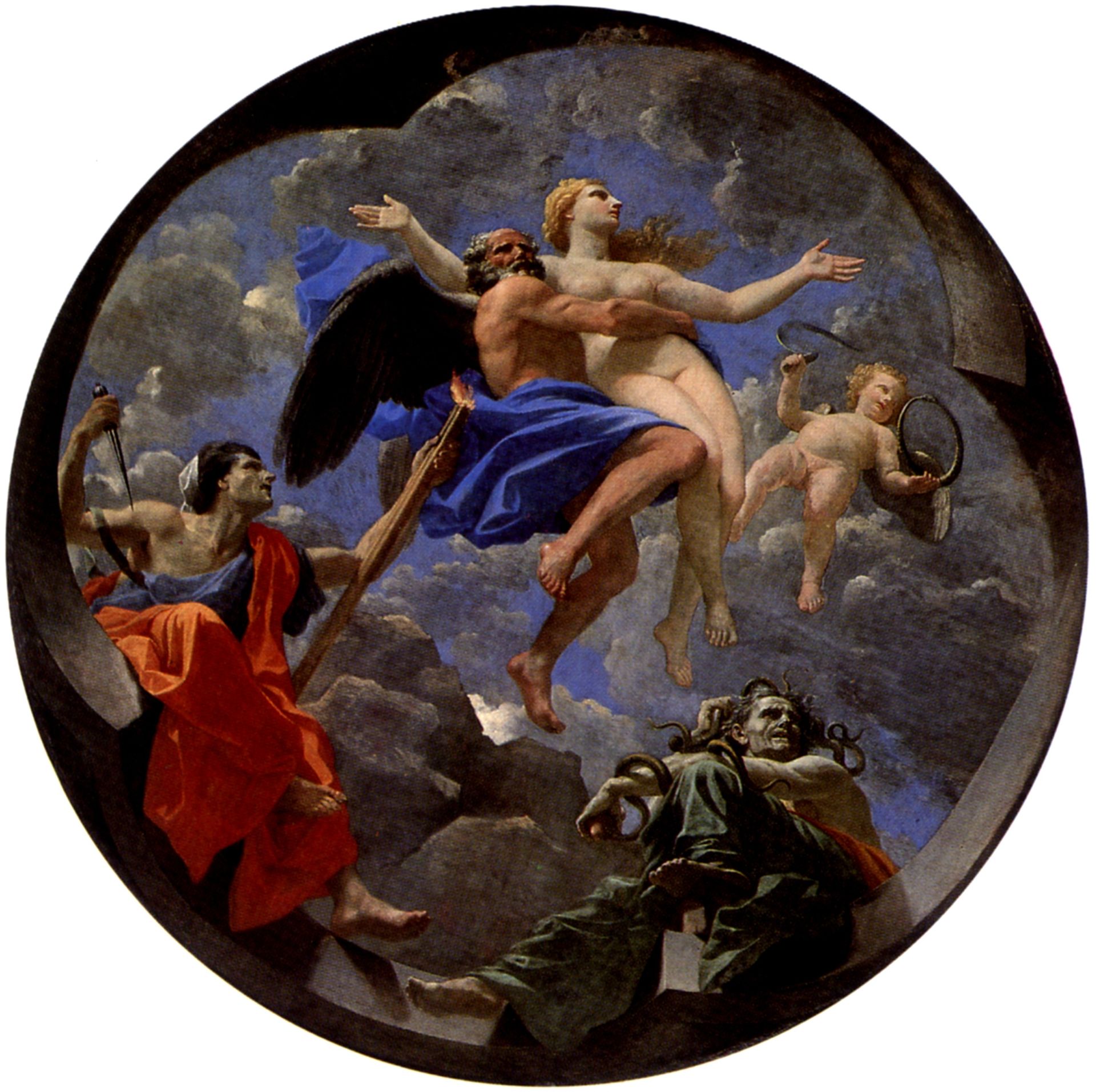Truth Stolen Away by Time Beyond the Reach of Envy and Discord by Nicolas Poussin