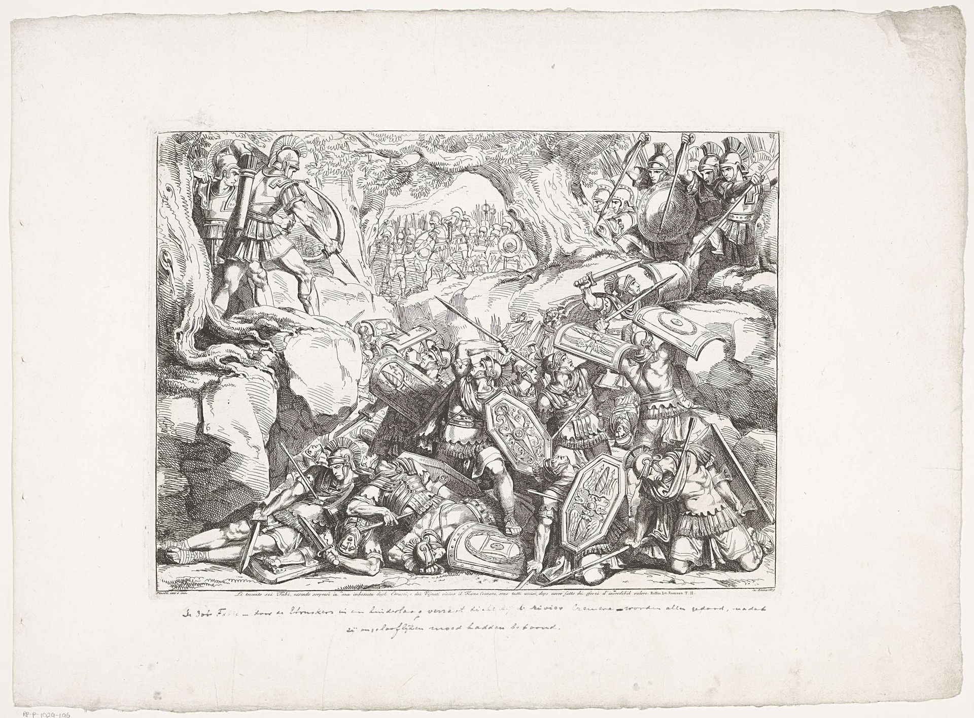 Slag bij de Cremera by Bartolomeo Pinelli