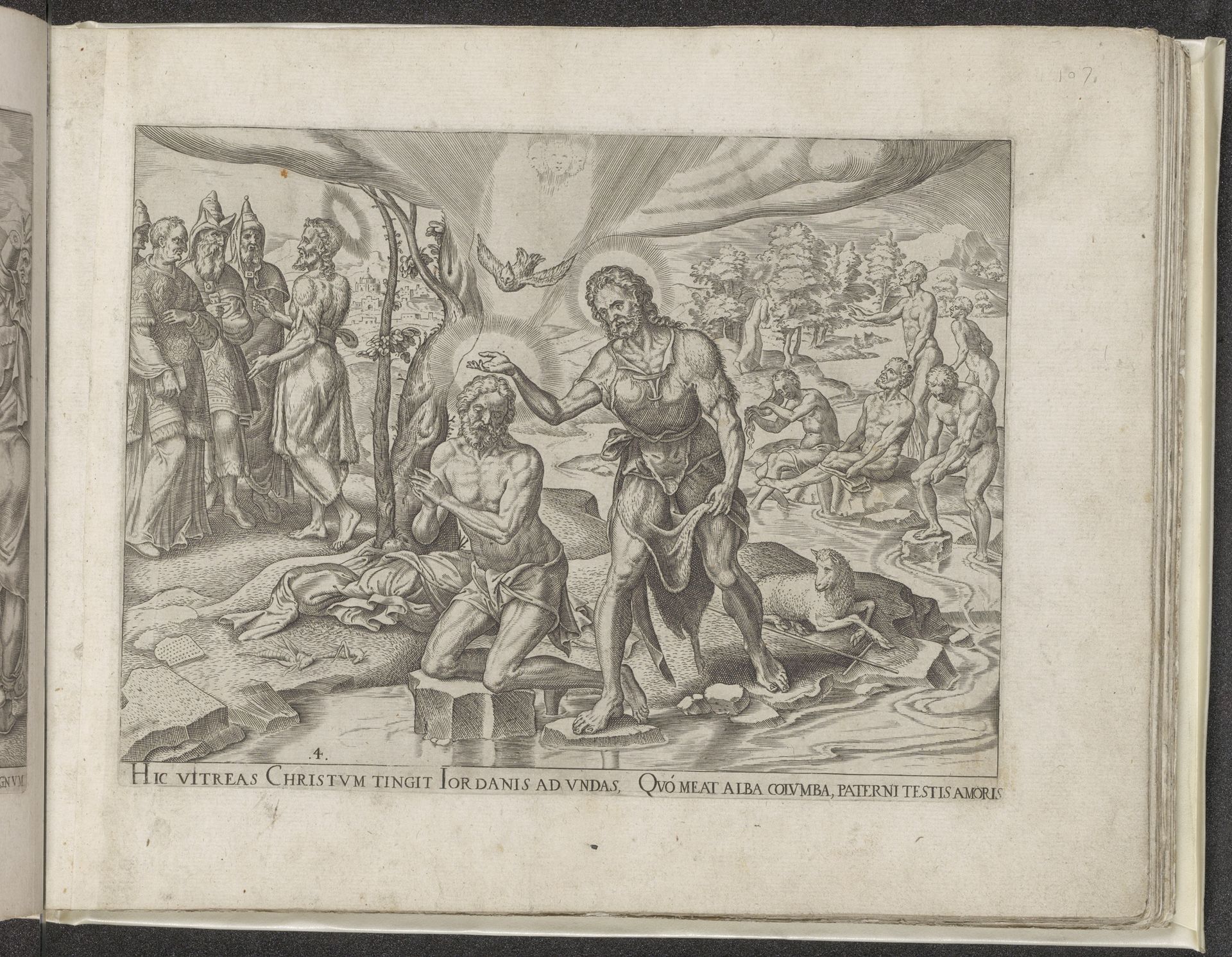 Doop van Christus by Philips Galle