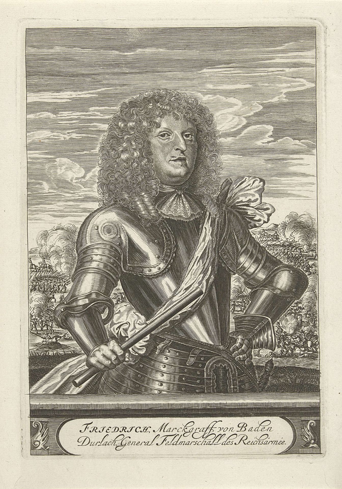 Portret van Frederik IV van Baden by Christiaan Hagen