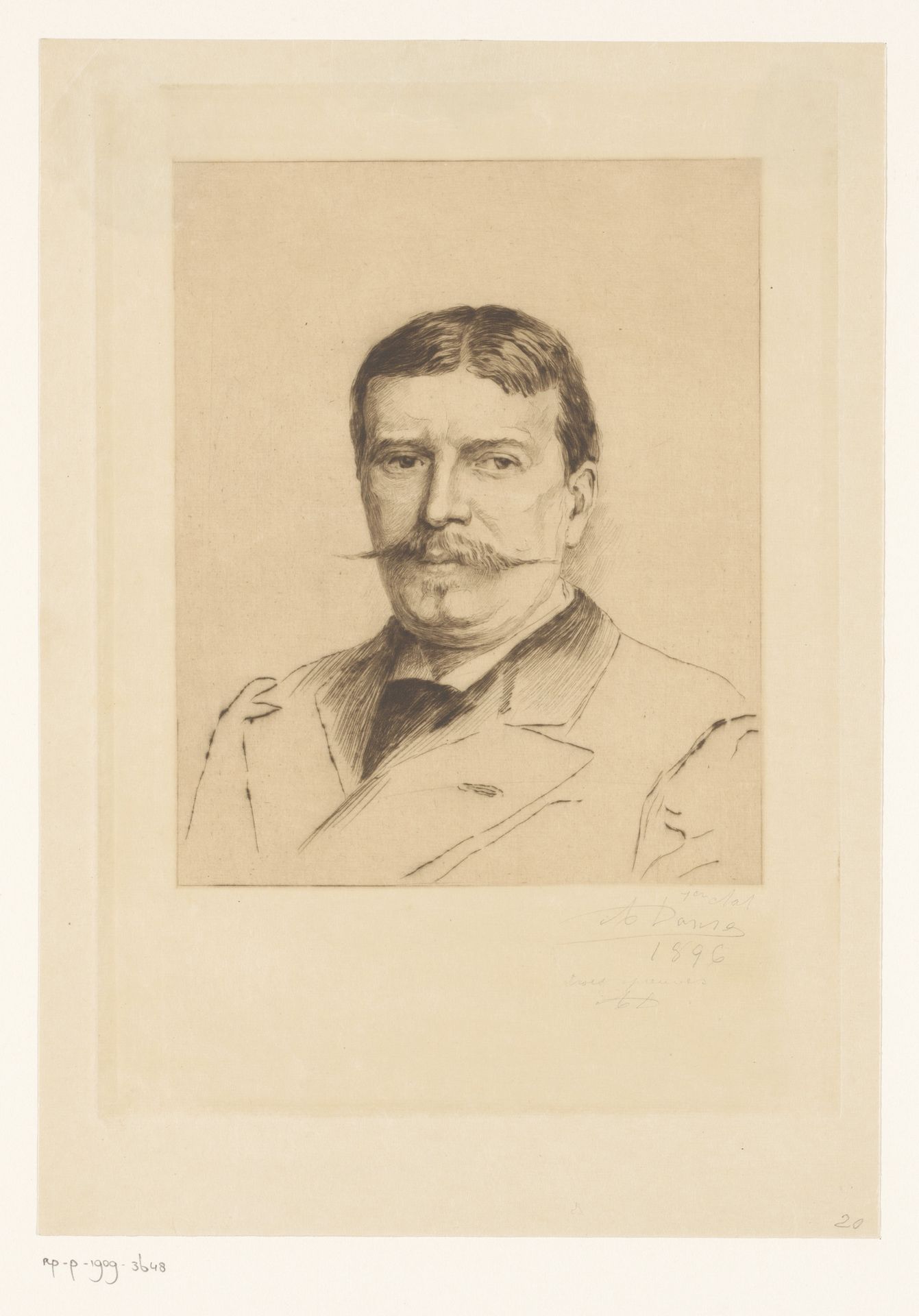 Portret van een Belgische advocaat, mogelijk Paul Spitaëls by Auguste Danse