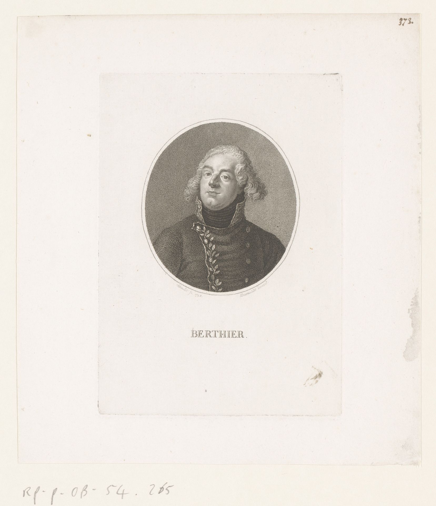 Portret van Louis-Alexandre Berthier by Heinrich Schmidt