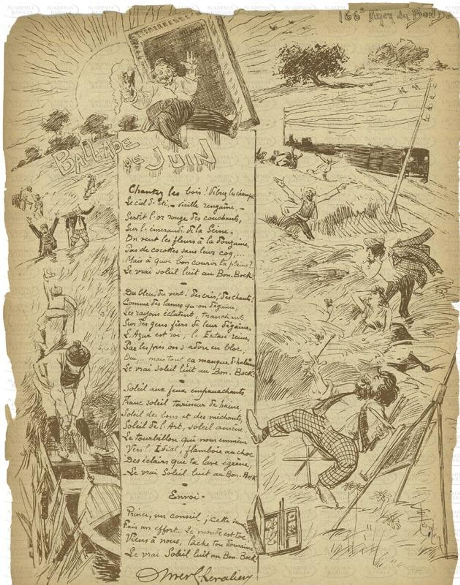 Diner du Bon Bock by Théophile Alexandre Steinlen