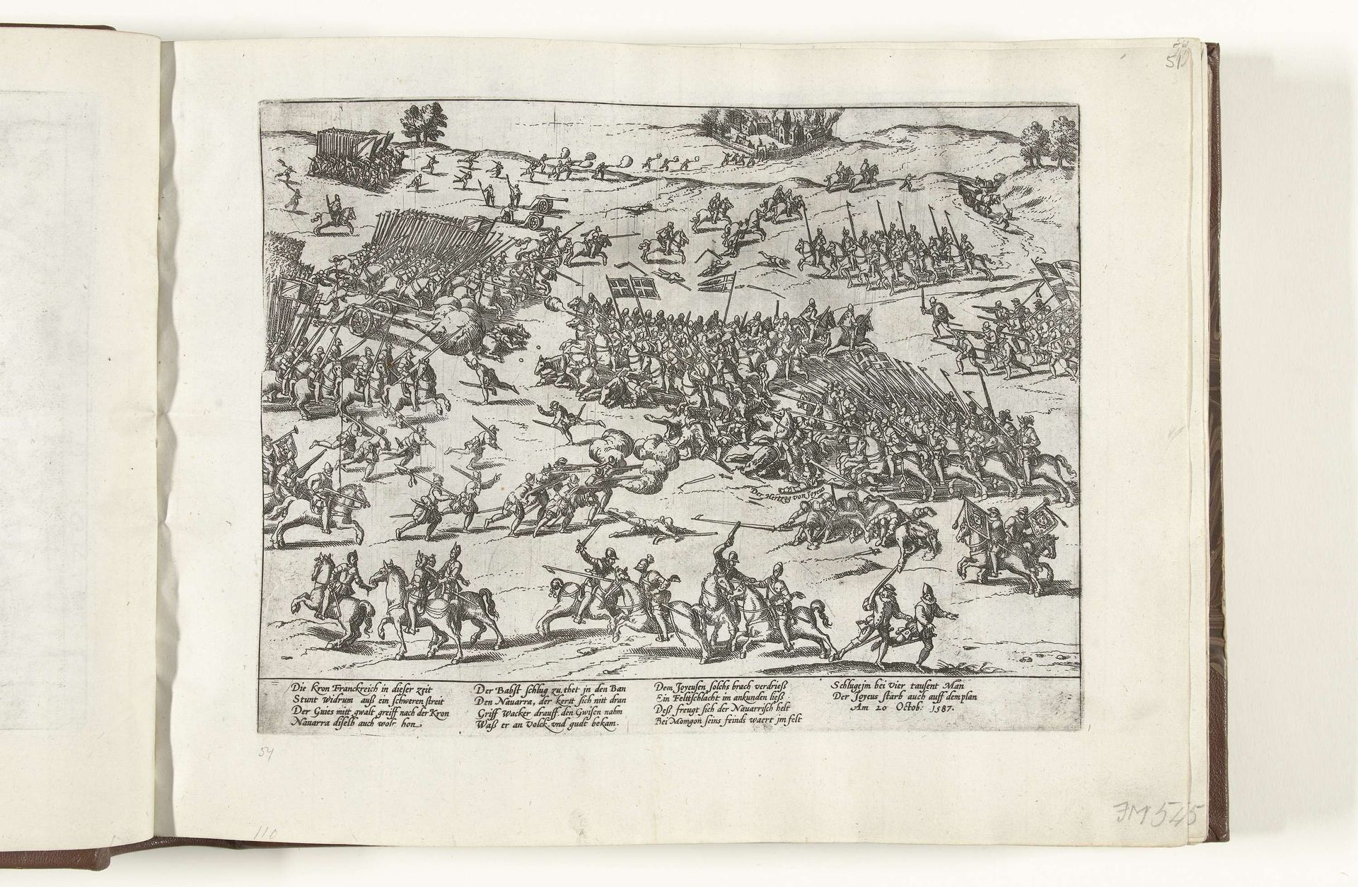 Overwinning van Hendrik IV bij Montjoie, 1587 by Frans Hogenberg
