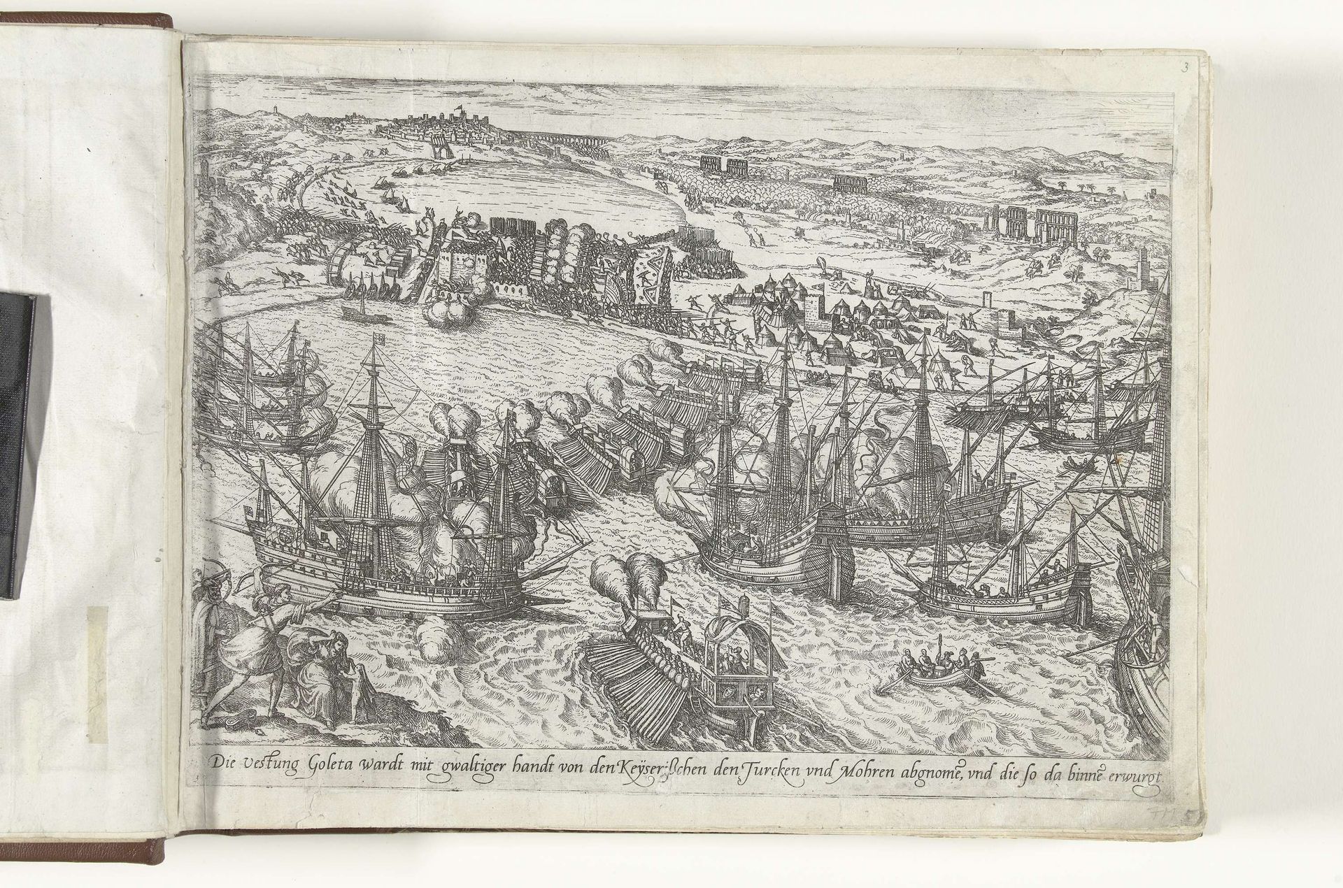 Verovering van de vesting Goleta by Frans Hogenberg