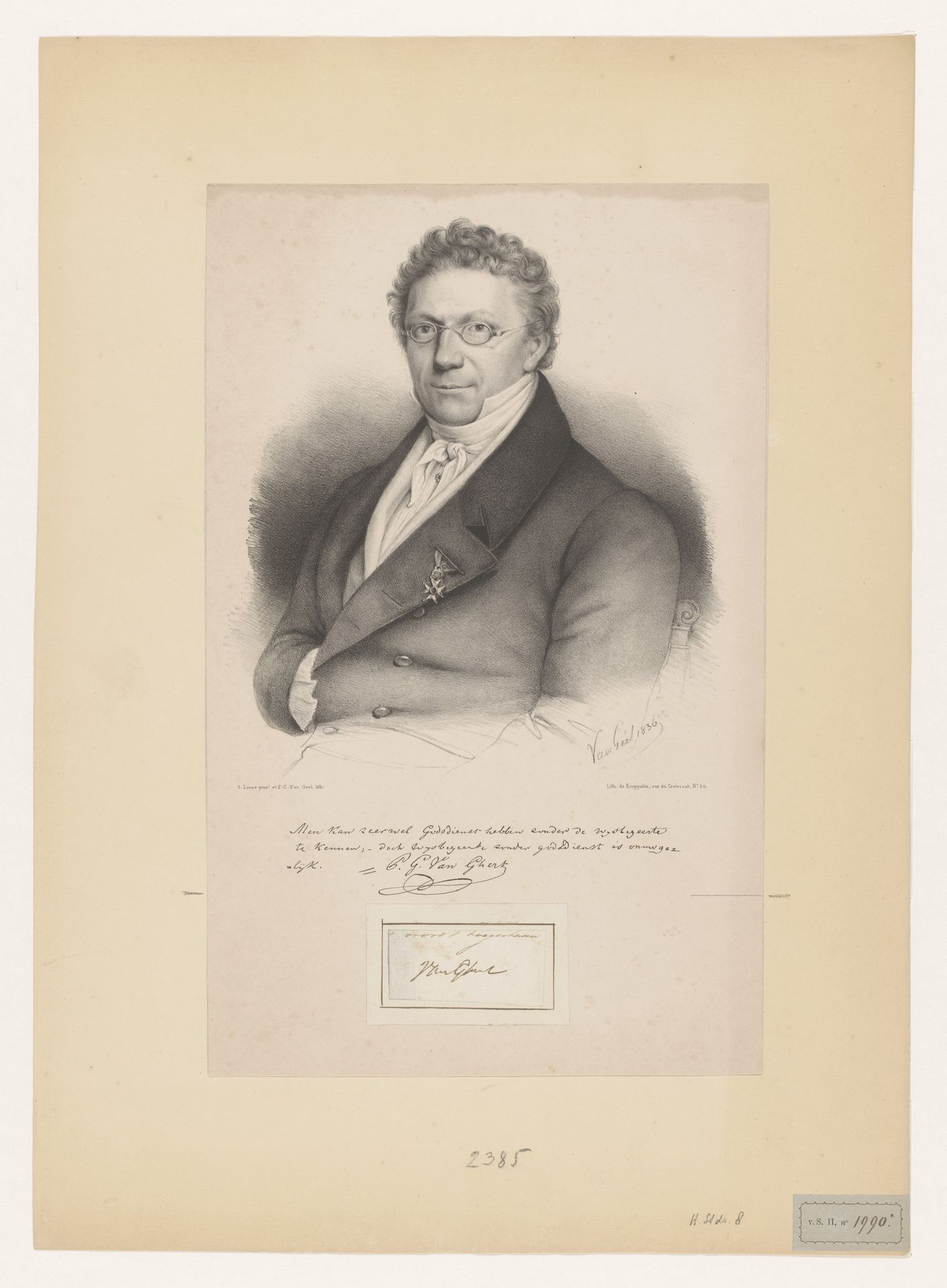 Portret van Pieter Gabriël van Ghert by P.C. van Geel