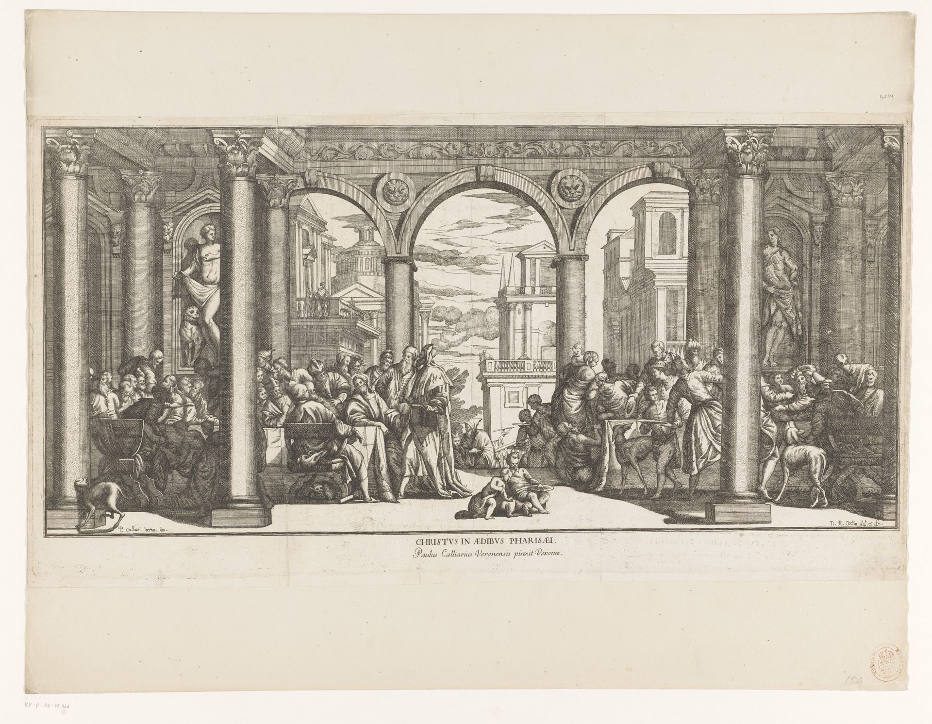 Christus en de Farizeeërs in de tempel by Nicolas Cochin