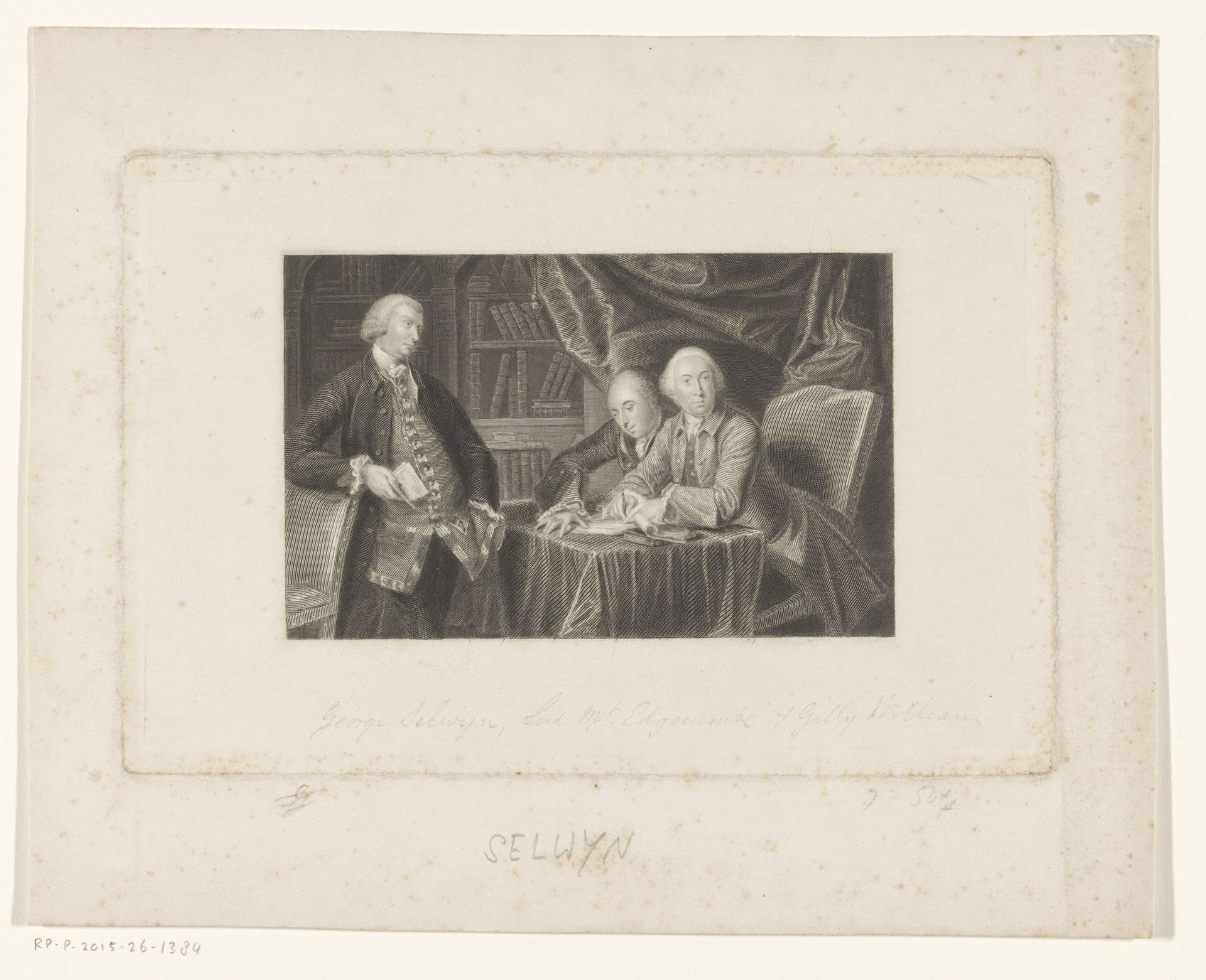 Groepsportret van Richard Edgcumbe, George Augustus Selwyn en George Williams by William Greatbach