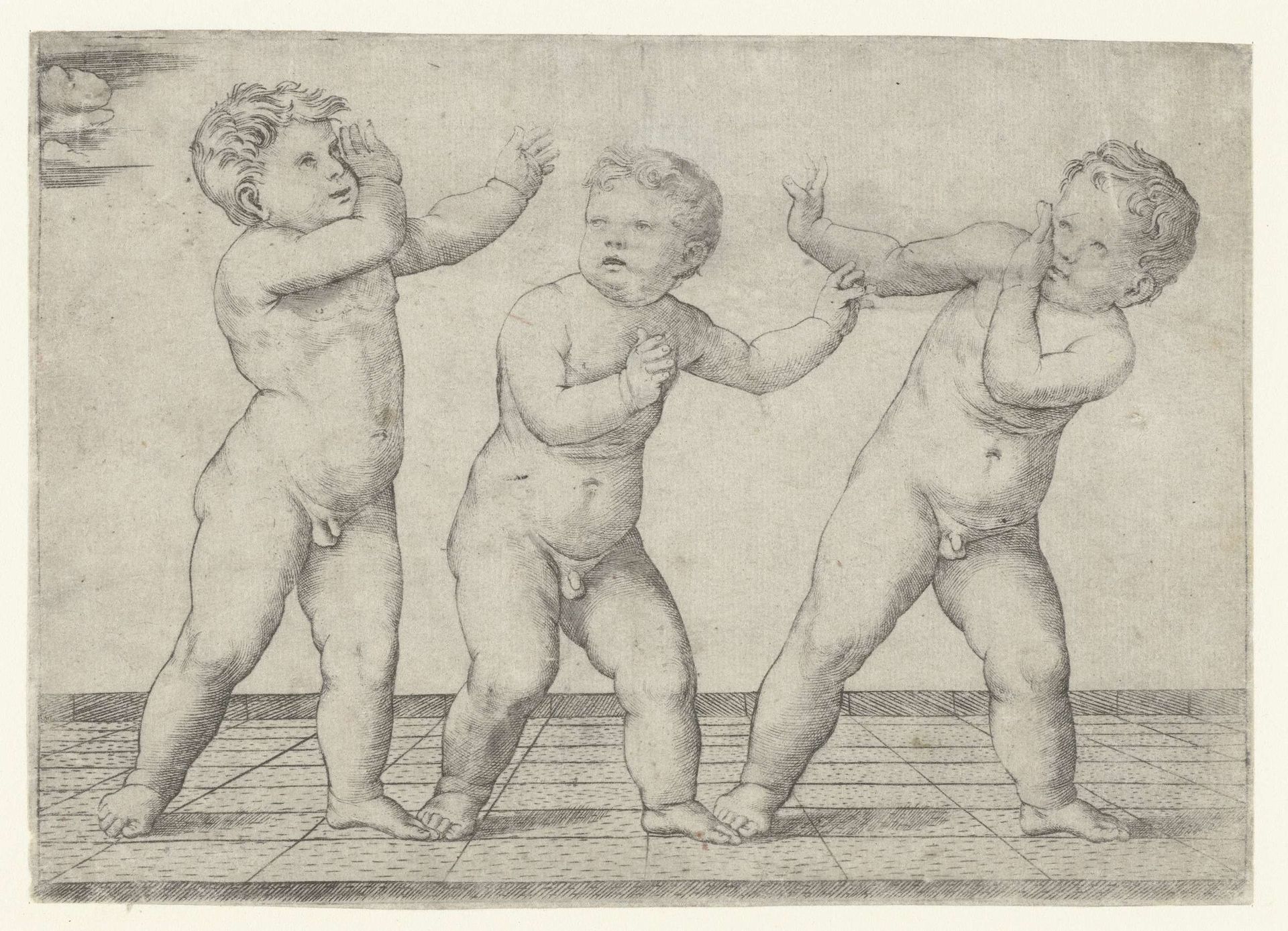 Drie naakte jongetjes by Giacomo Francia