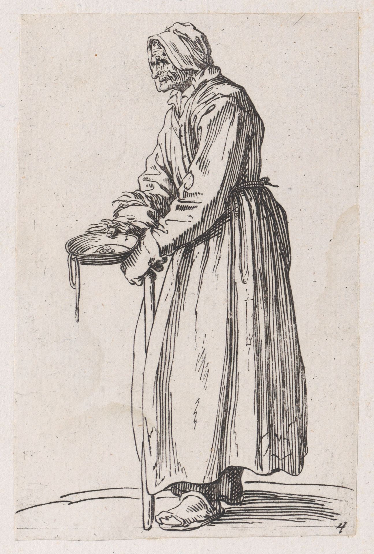 Reverse Copy of La Mendiante a La Sébille (The Female Beggar with The Begging Bowl), from Les Gueux suite appelée aussi Les Mendiants, Les Baroni, ou Les Barons (The Beggars, also called the Barons) by Anonymous