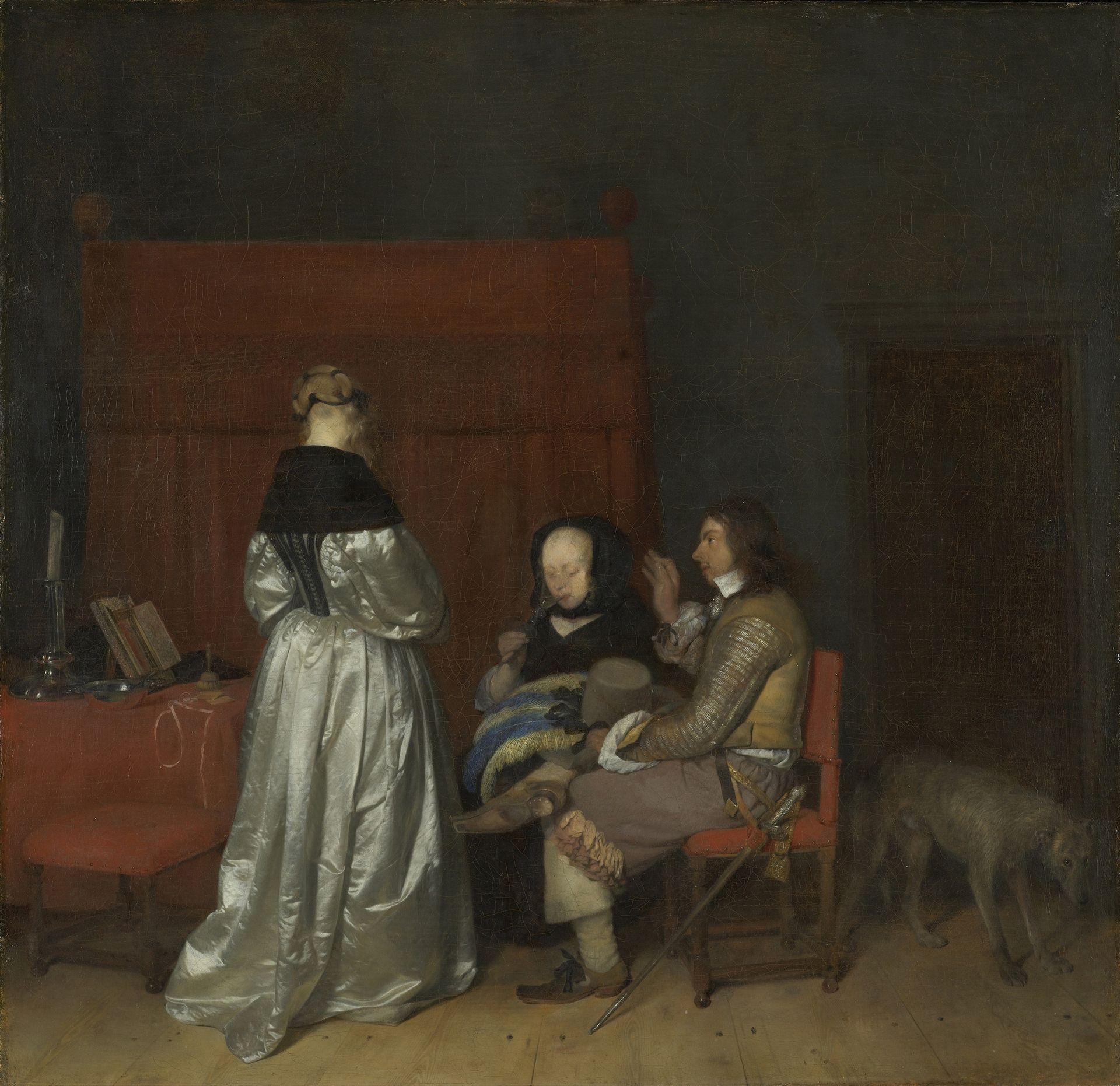 Gallant Conversation, Known as ‘The Paternal Admonition’ by Gerard ter (II) Borch