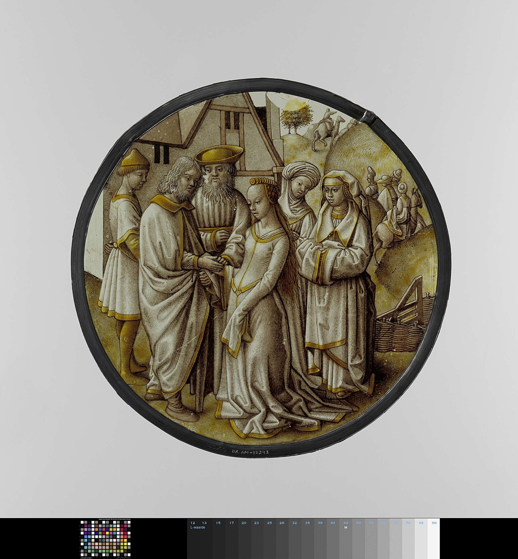 Abraham zegent het huwelijk van Izaäk en Rebekka by Anonymous