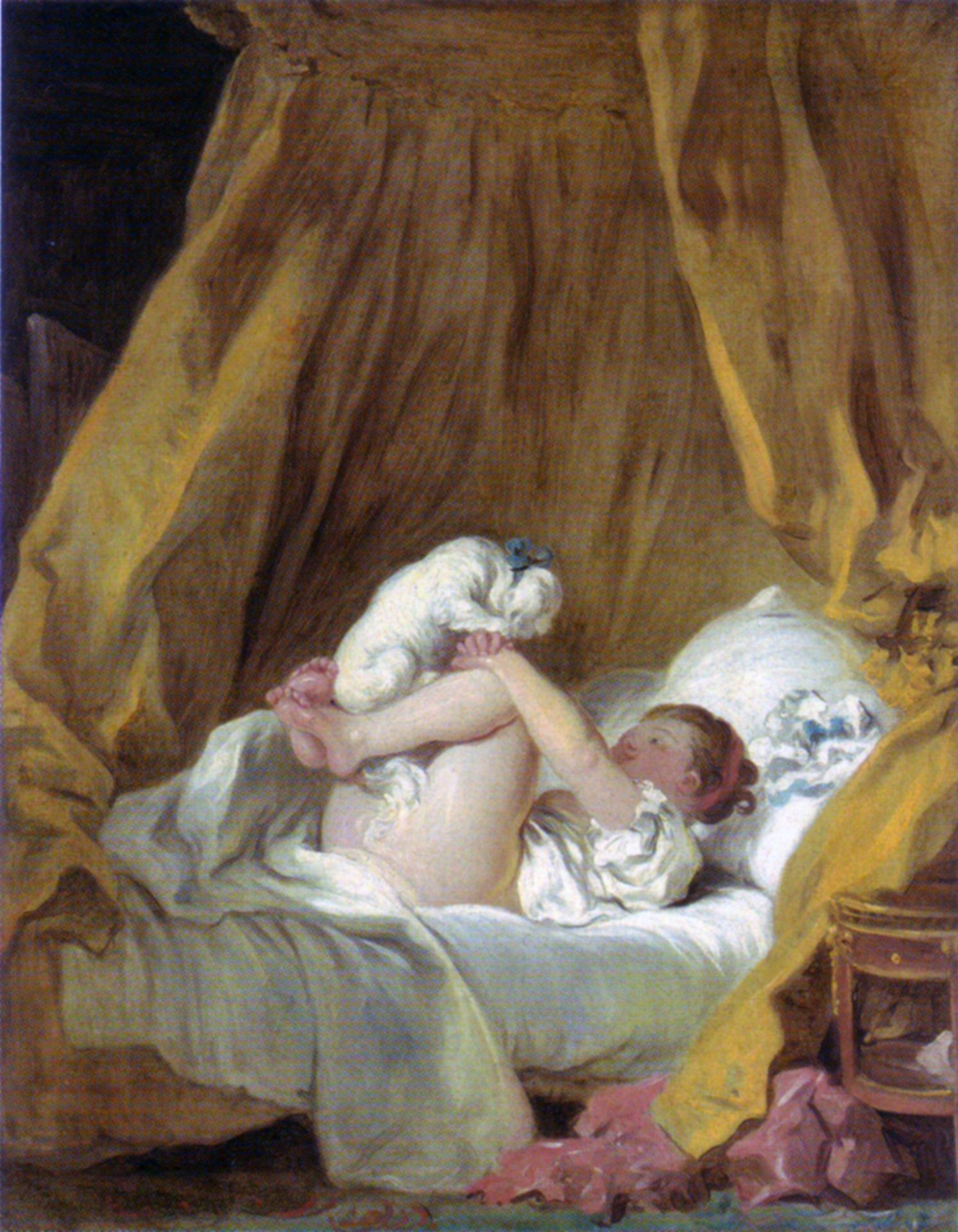 Girl with a Dog by Jean-Honoré Fragonard