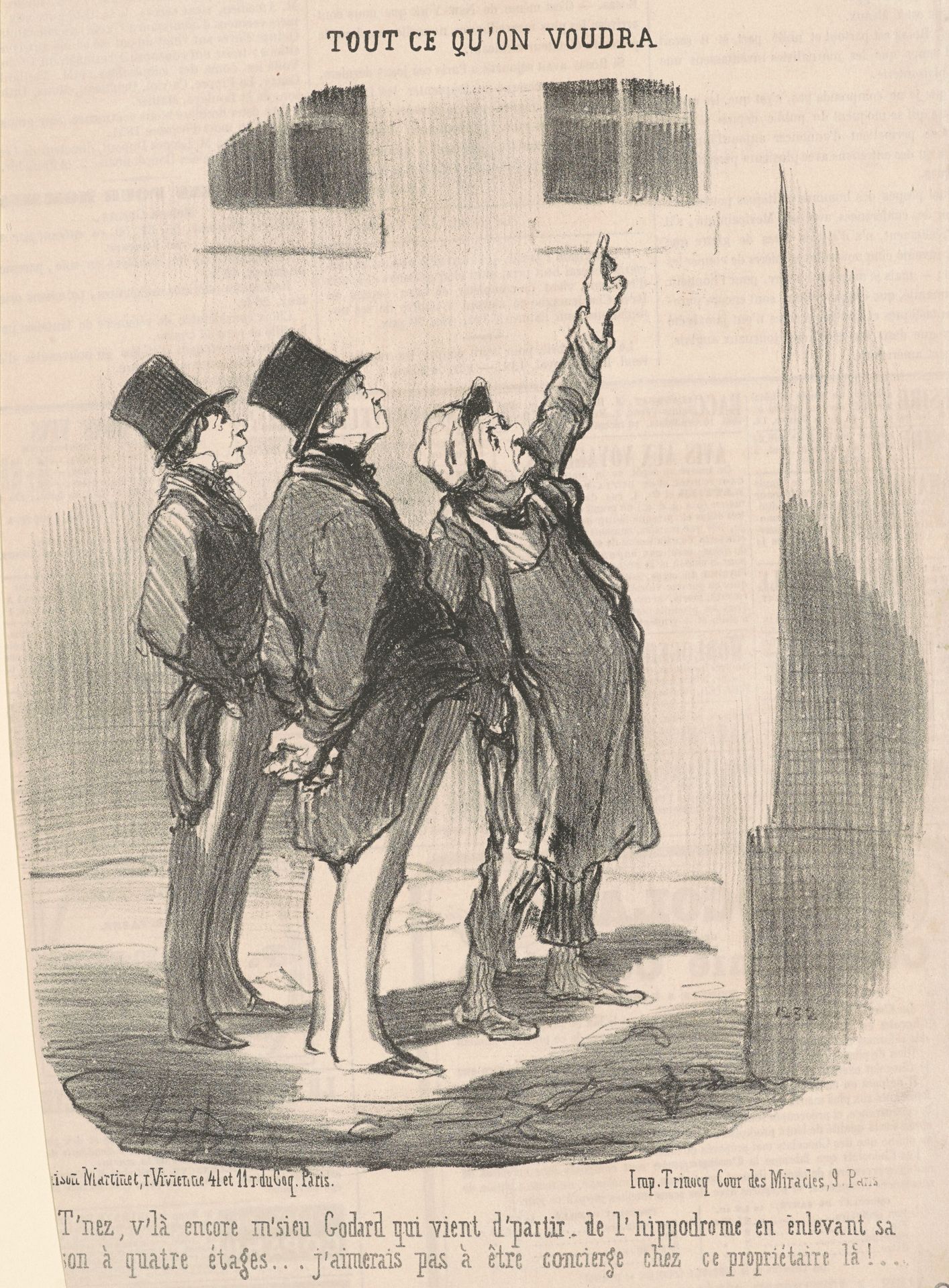 T'nez, v'la encore M'sieu Godard ... by Honoré Daumier