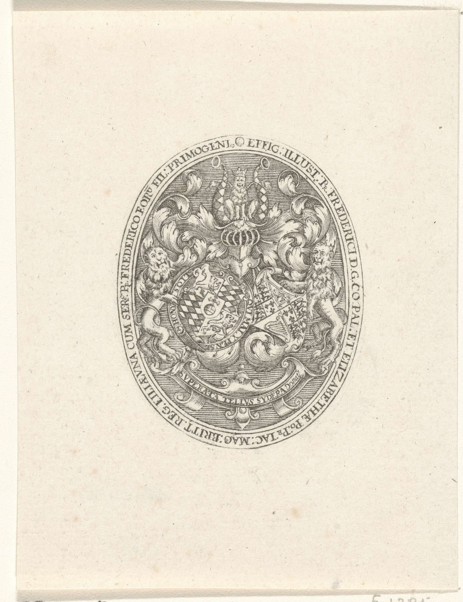 Wapenschild van Frederik V by Simon van de Passe