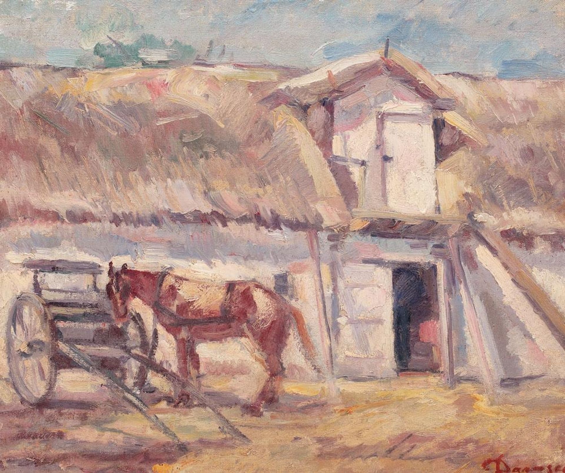 În faţa şopronului by Nicolae Darascu