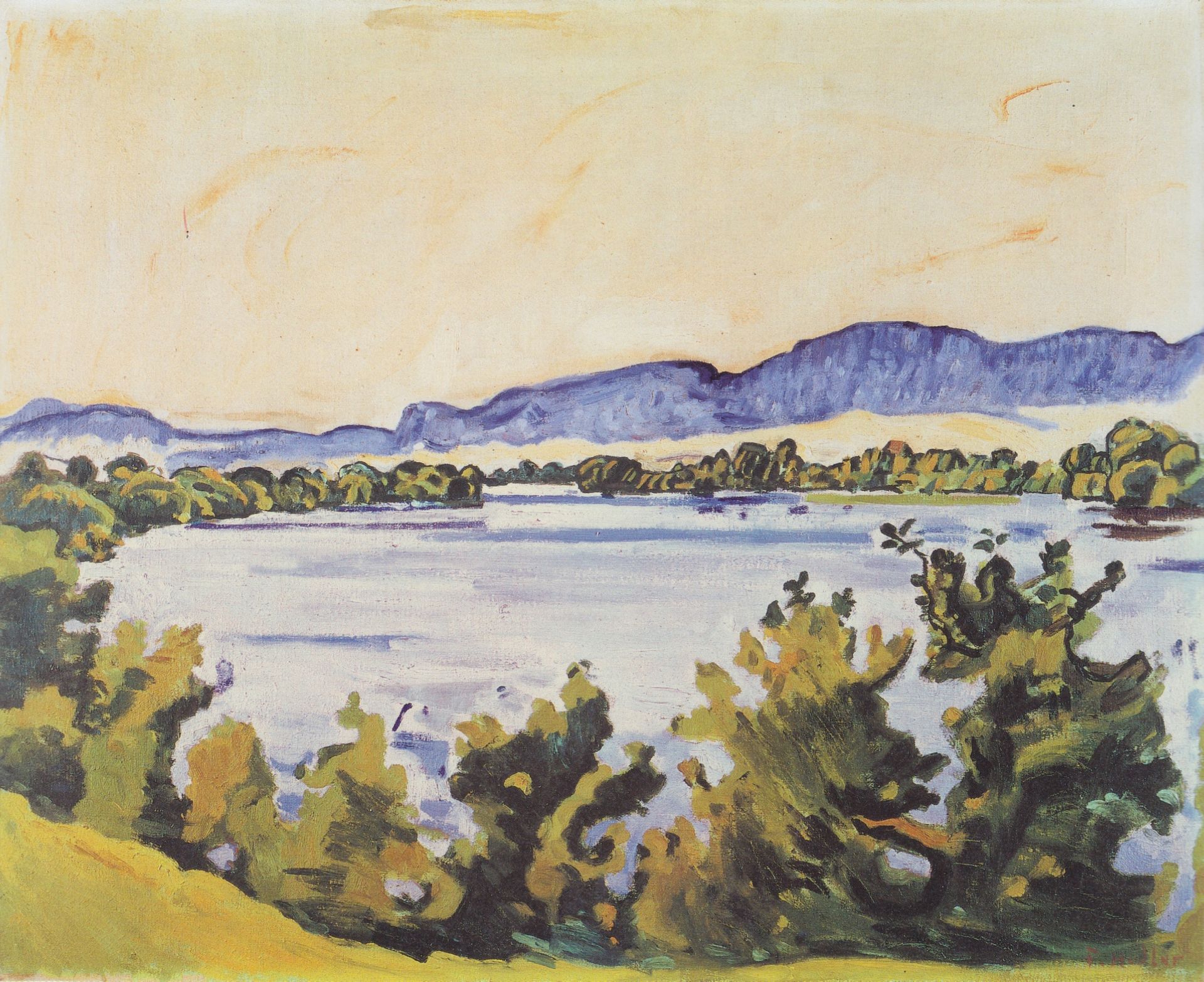 The river Aare in Solothurn by Ferdinand Hodler
