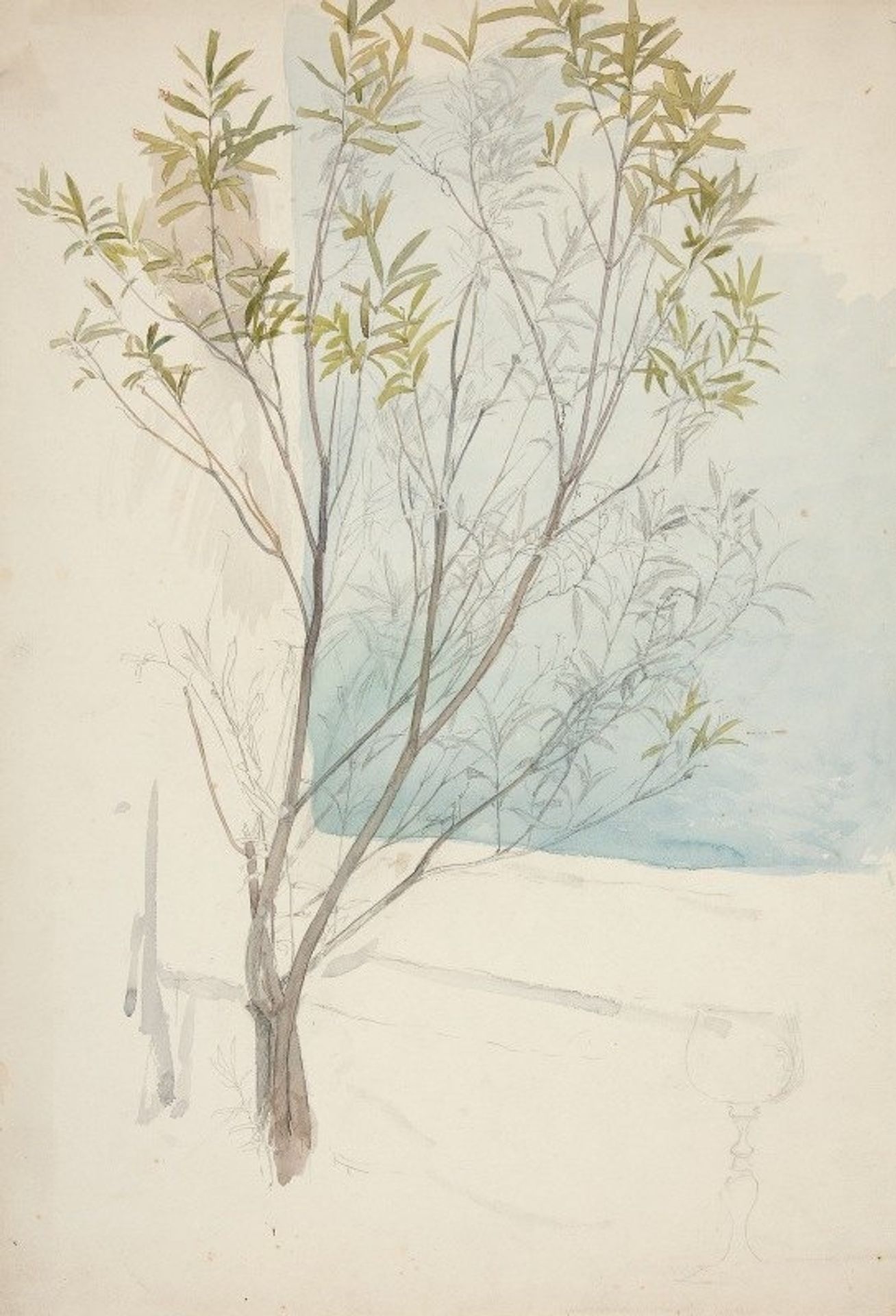 Study of a tree by Edwin Austin Abbey
