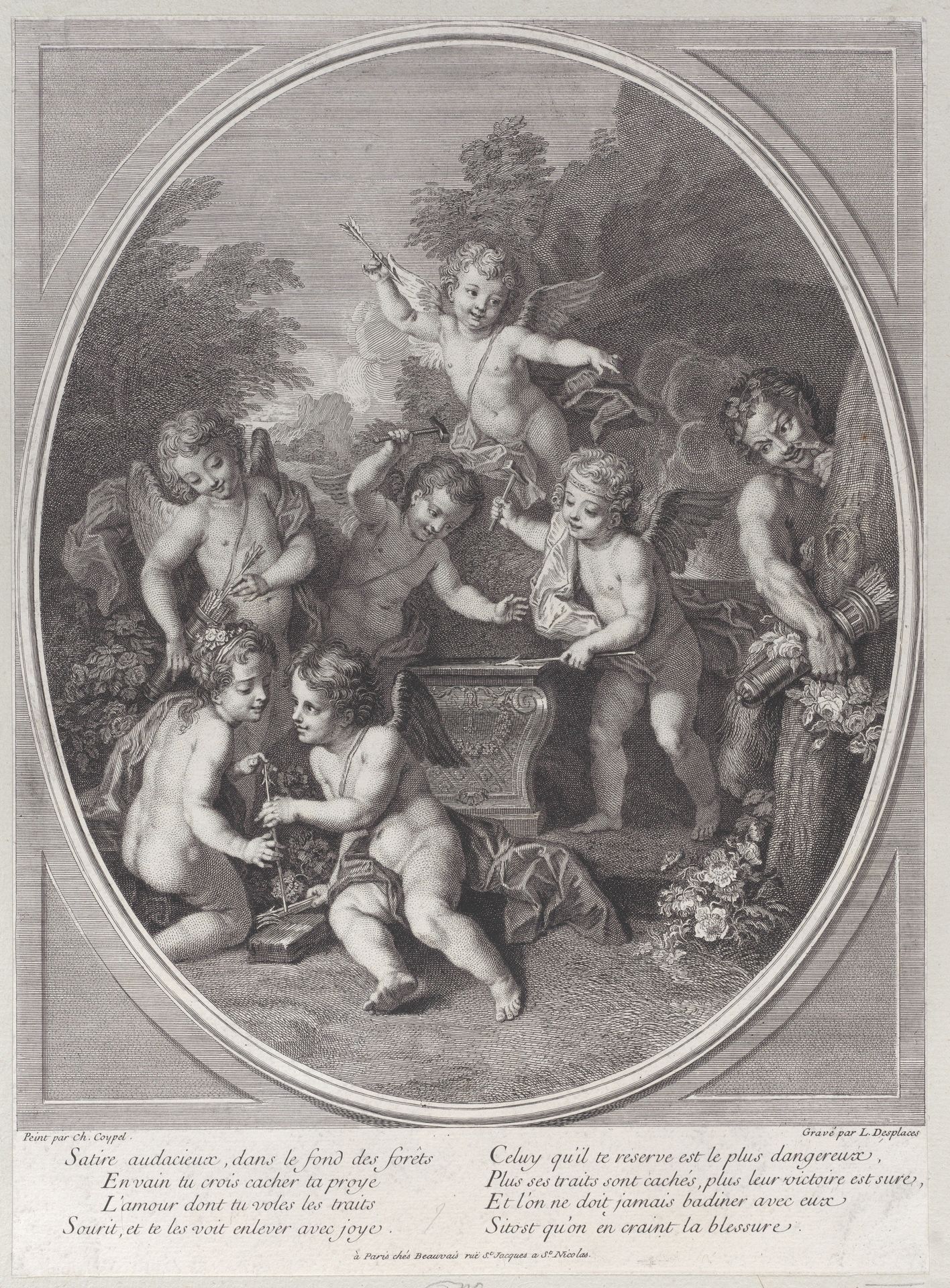 Blacksmith Cupids by Louis Desplaces