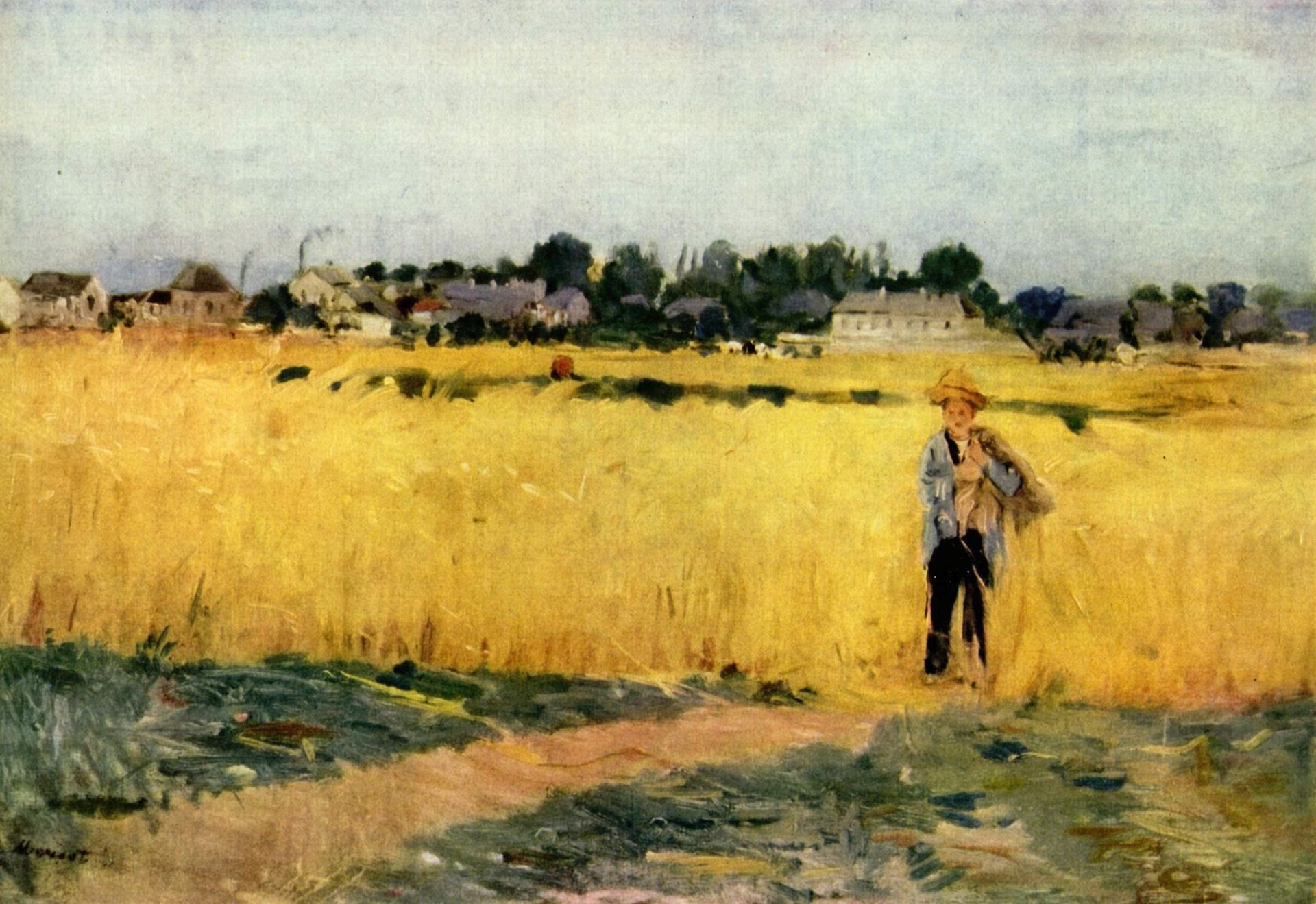 In the Wheatfield at Gennevilliers by Berthe Morisot