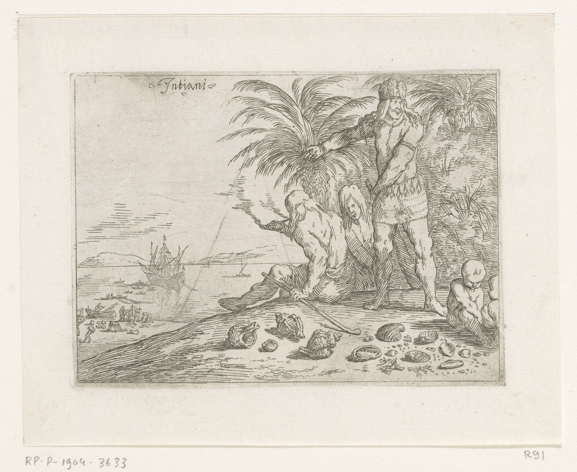Oorspronkelijke bewoners van Zuid-Amerika by Johann Wilhelm Baur