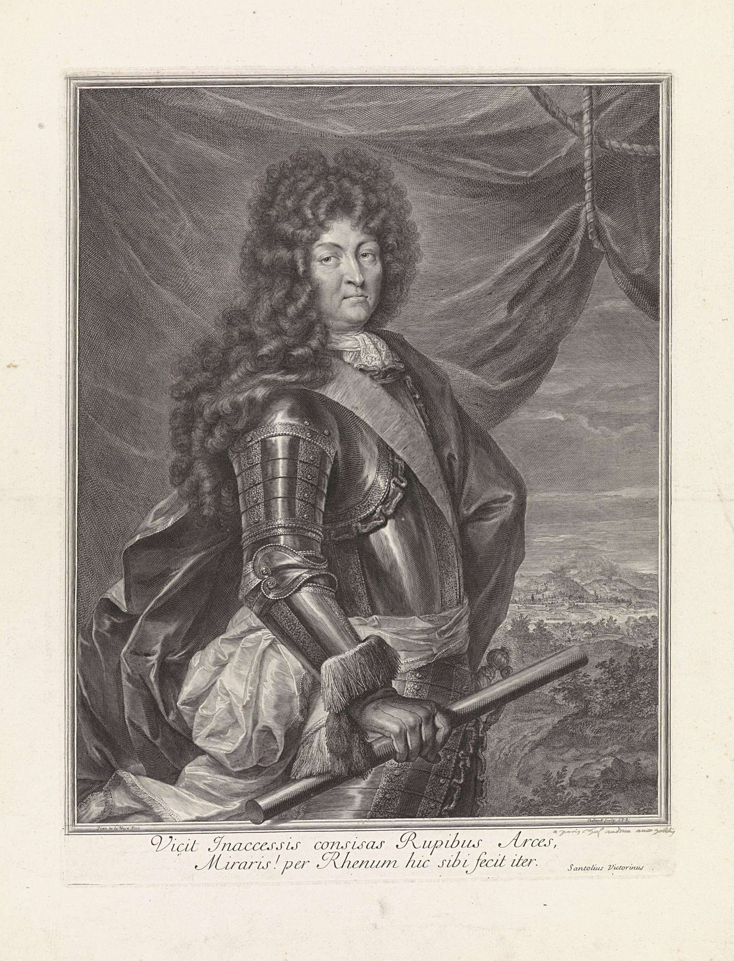 Portret van Lodewijk de XIV by Gérard Edelinck