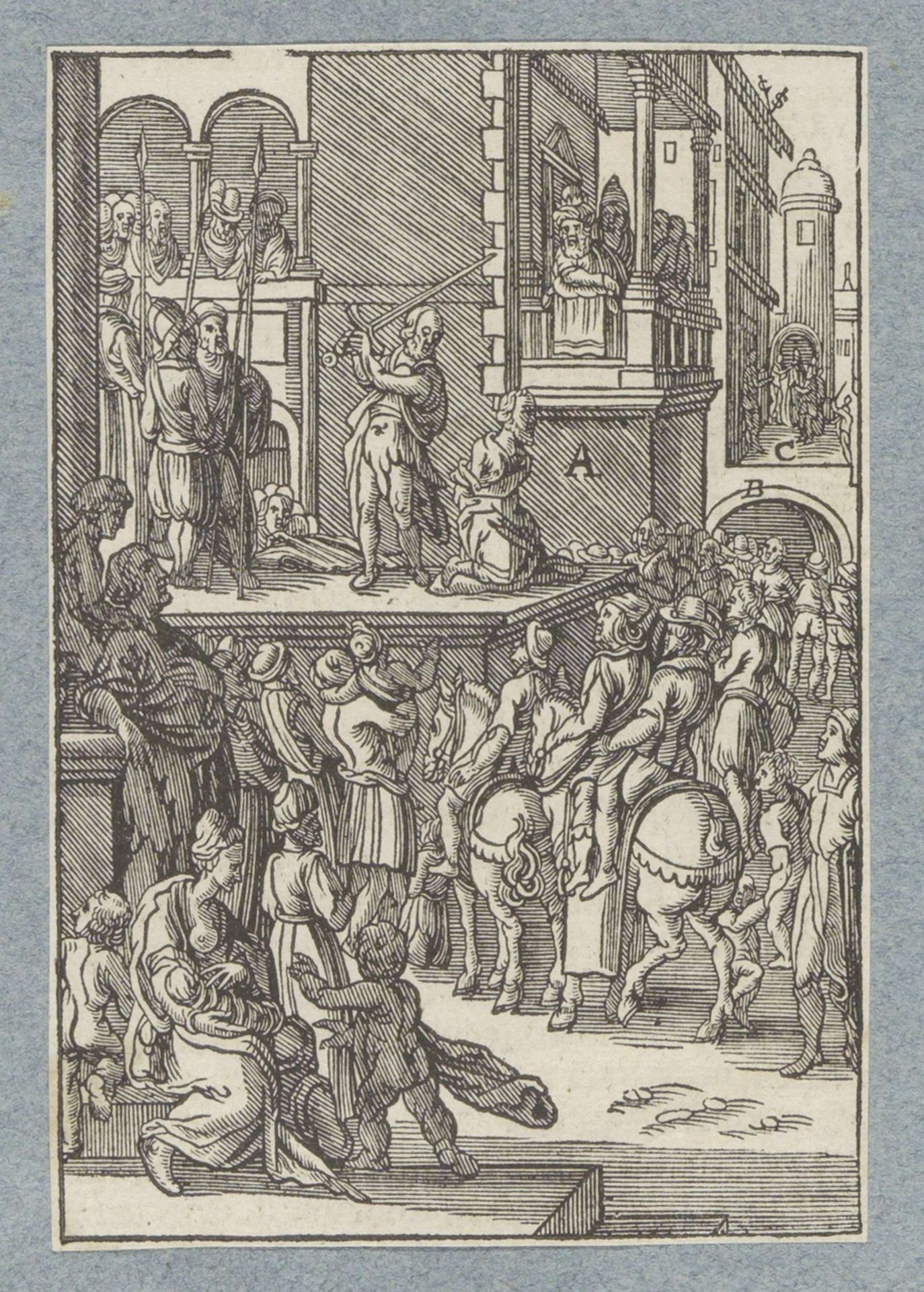 Onthoofding van Jakobus de Meerdere by Christoffel van (II) Sichem