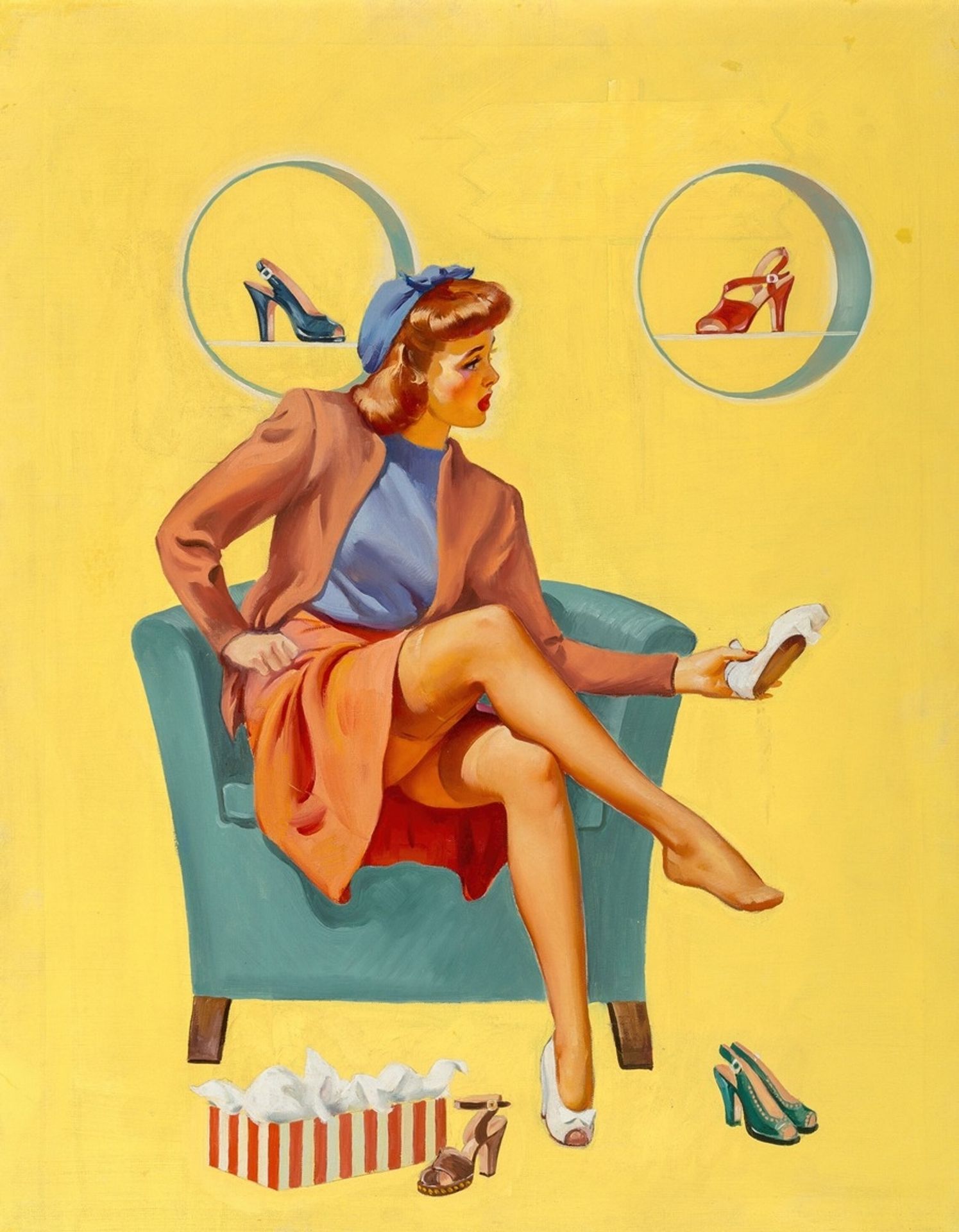 A Cute Pair by Gil Elvgren