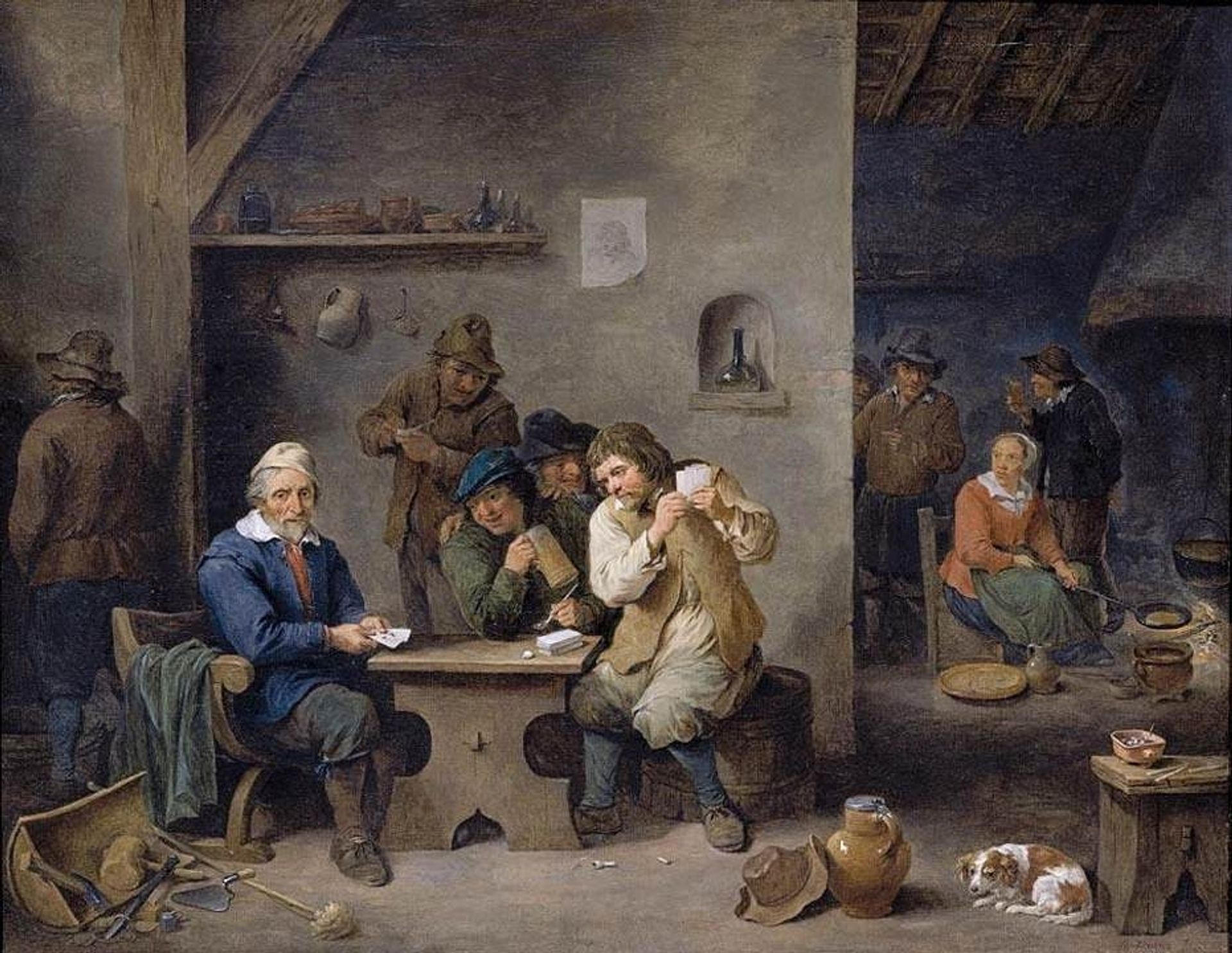 Figures Gambling in a Tavern by David Teniers The Younger