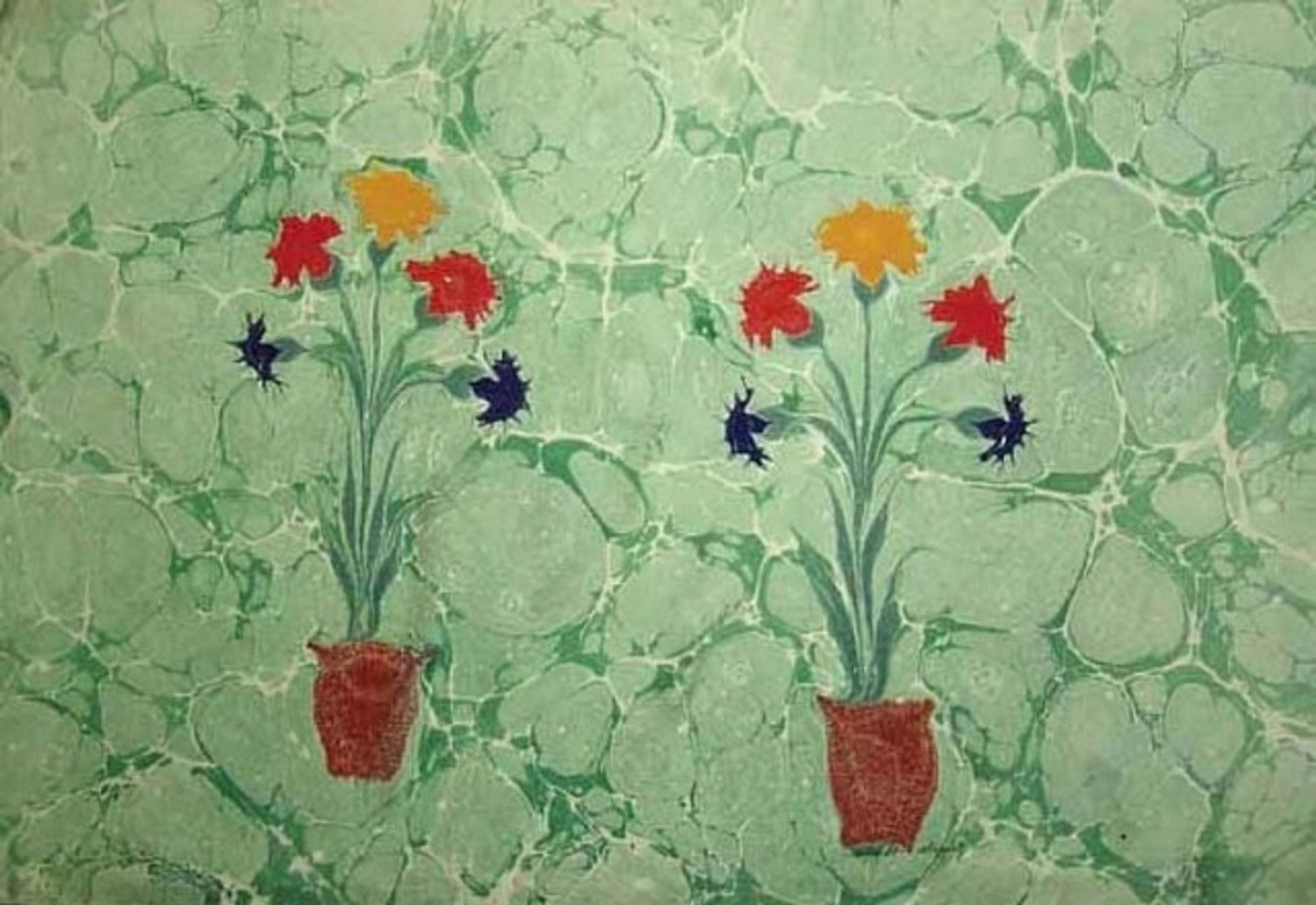 Çiçekli Ebru by Necmeddin Okyay