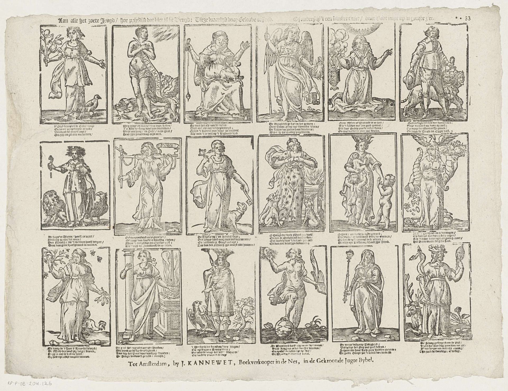 Van alle het zoete jeugd / hoe prijslijk dat hier is de deugd [(...)] by Johannes (II) Kannewet