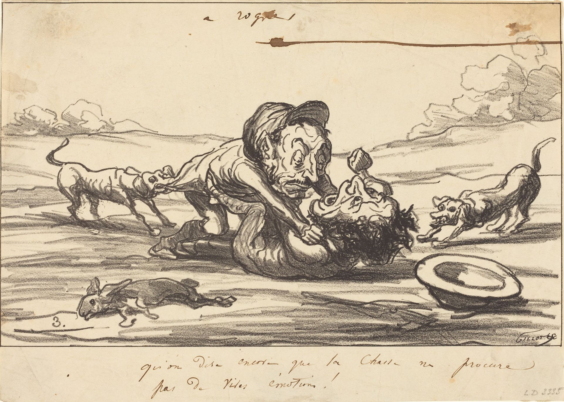 Qu'on dise encore que la chasse... by Honoré Daumier