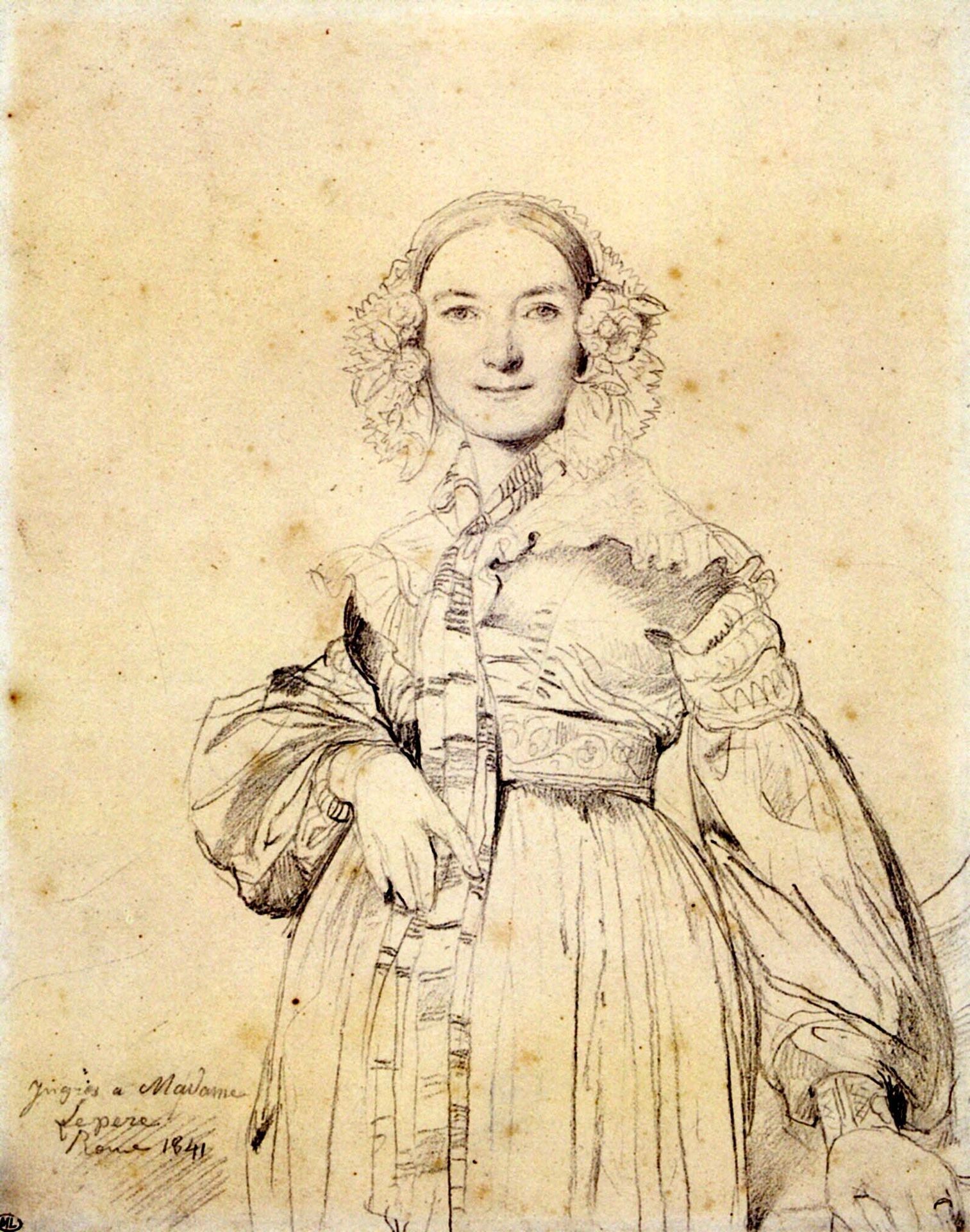 Madame Jean Auguste Dominique Ingres, born Madeleine Chapelle by Jean Auguste Dominique Ingres