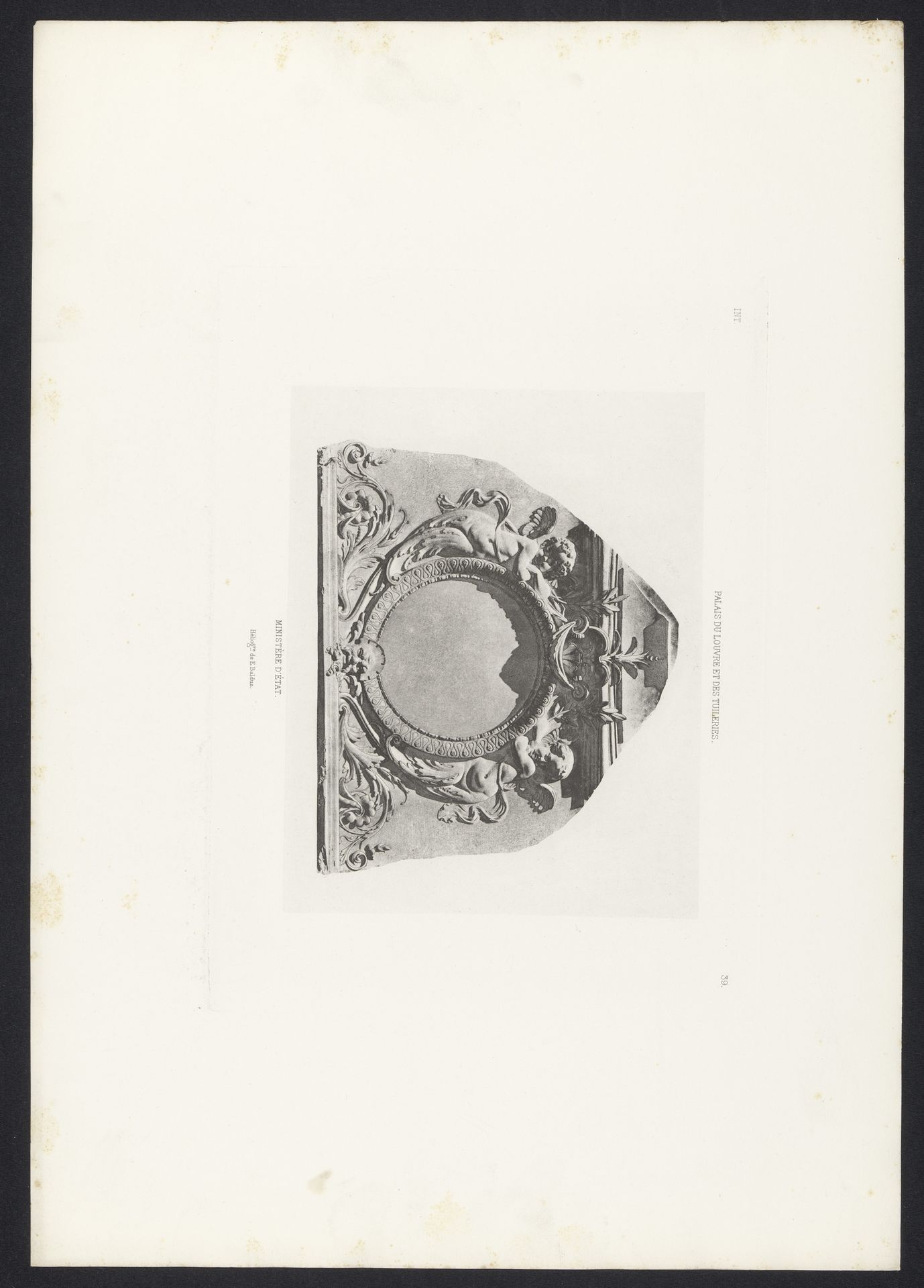 Ornament (vermoedelijk) van het Palais du Louvre te Parijs by Edouard Baldus