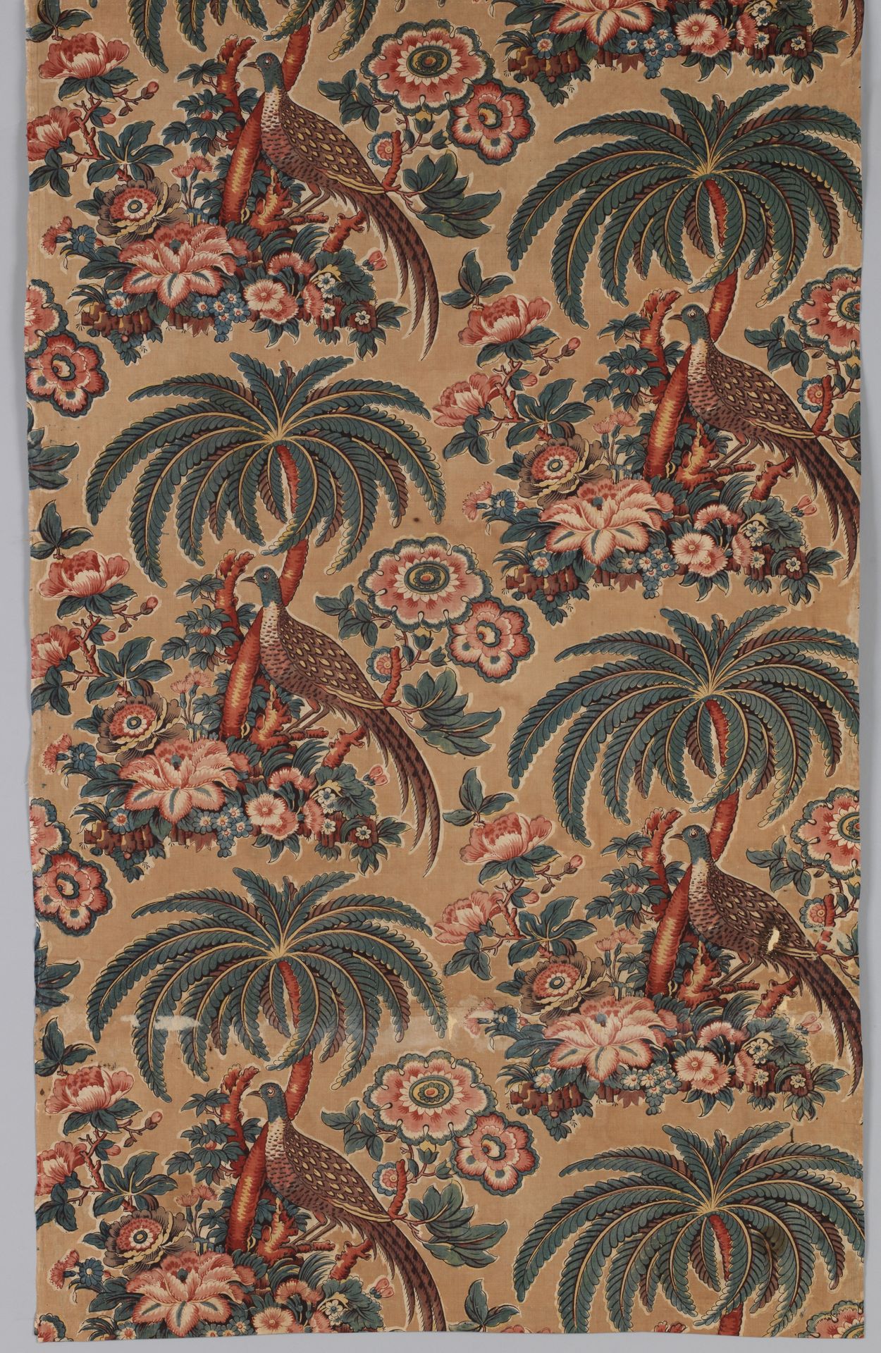 Textile printed with game birds by Bannister Hall