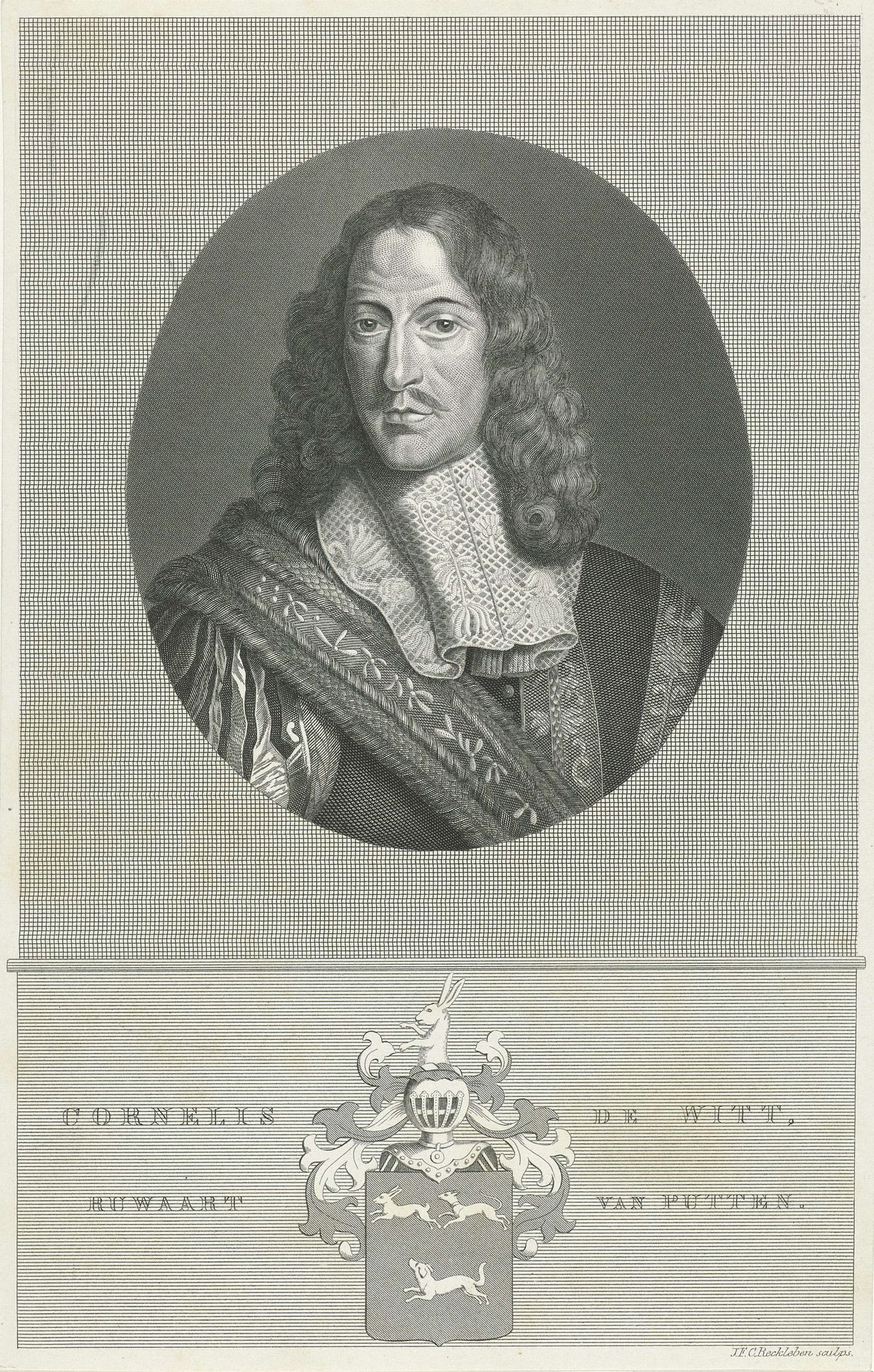 Portret van Cornelis de Witt by Jan Frederik Christiaan Reckleben