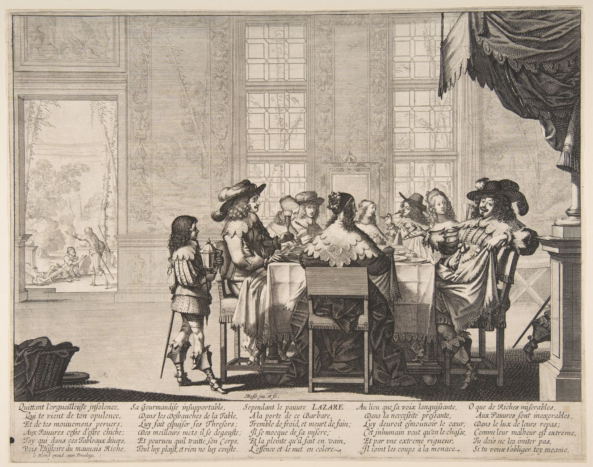 The Banquet of the Rich Man by Abraham Bosse