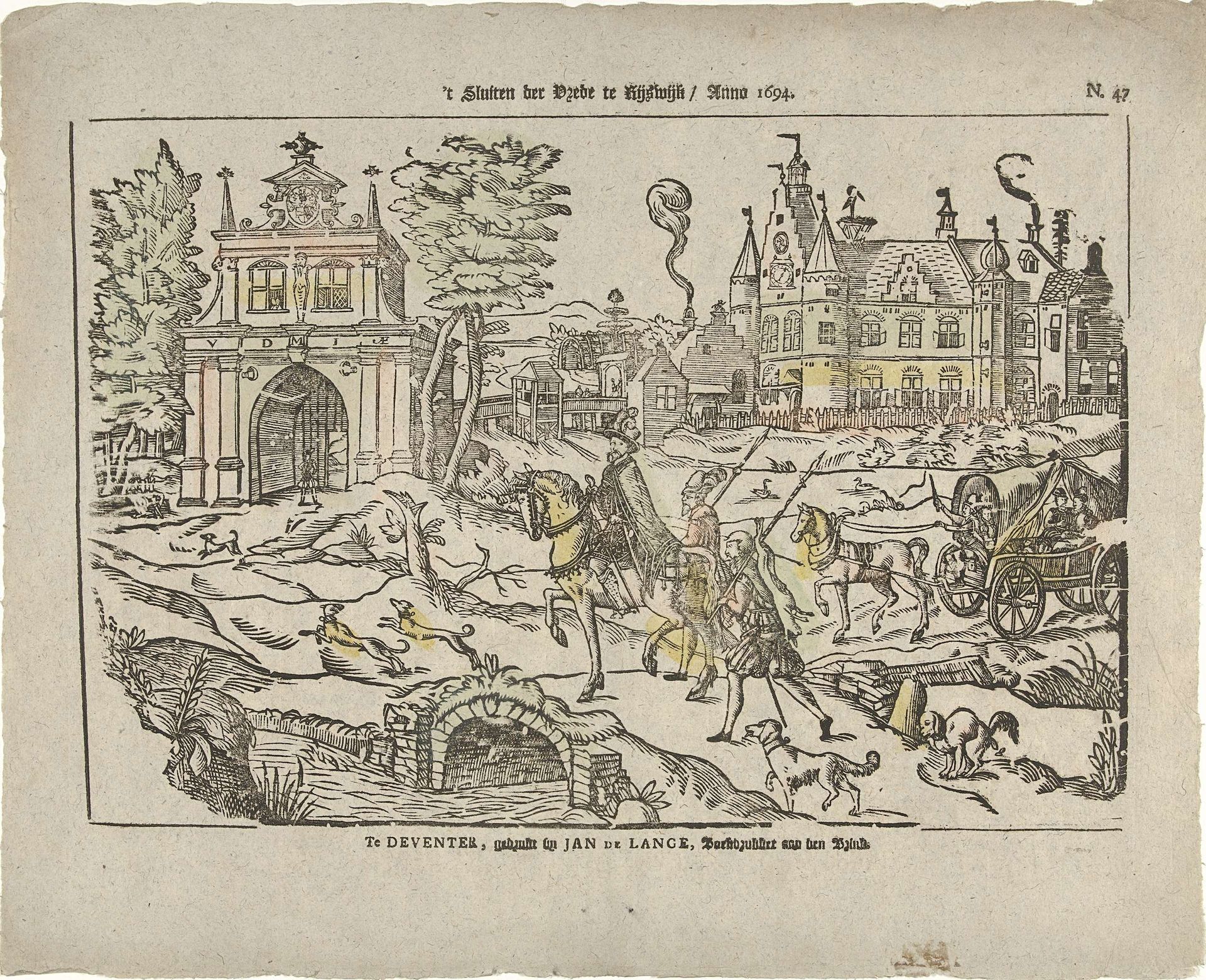 'T sluiten der vrede te rijswijk / Anno 1694. by Jan de (I) Lange