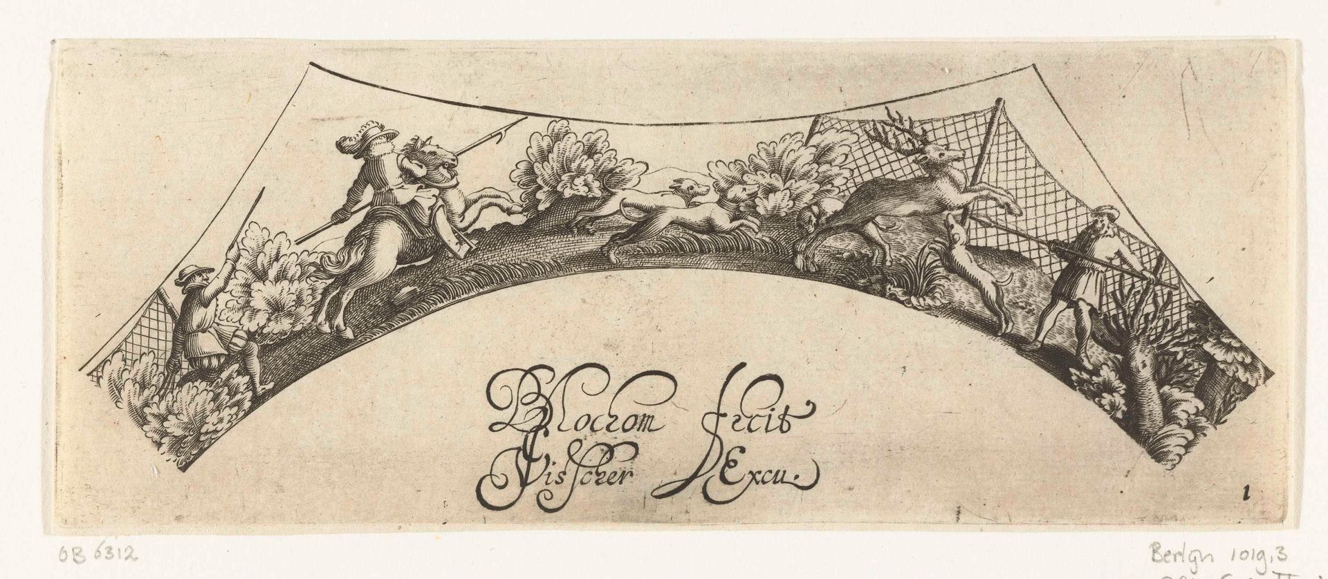 Hertenjacht by Bartholomeus van Lochom