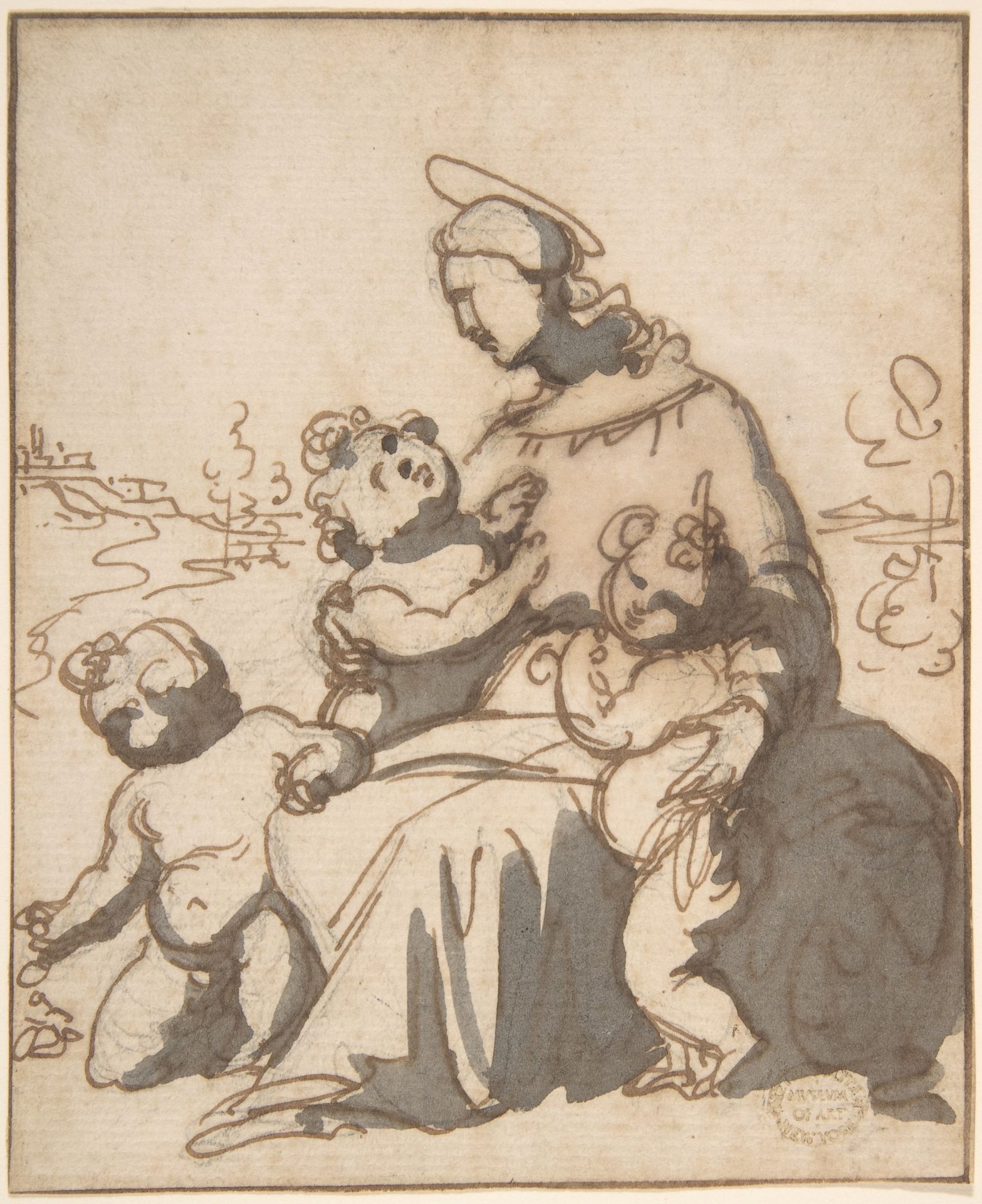Madonna and Children by Anonymous